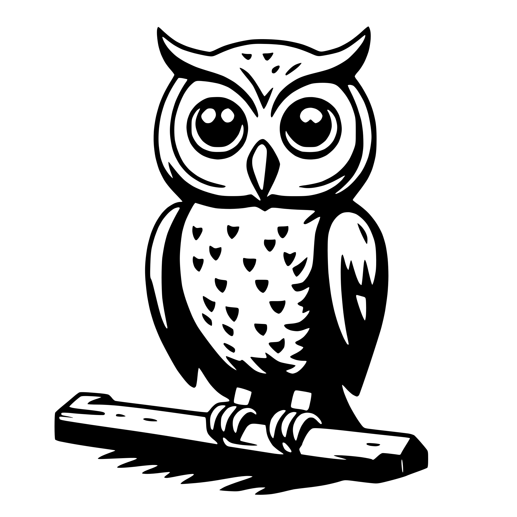 AI-generated SVG of 'owl hooting'