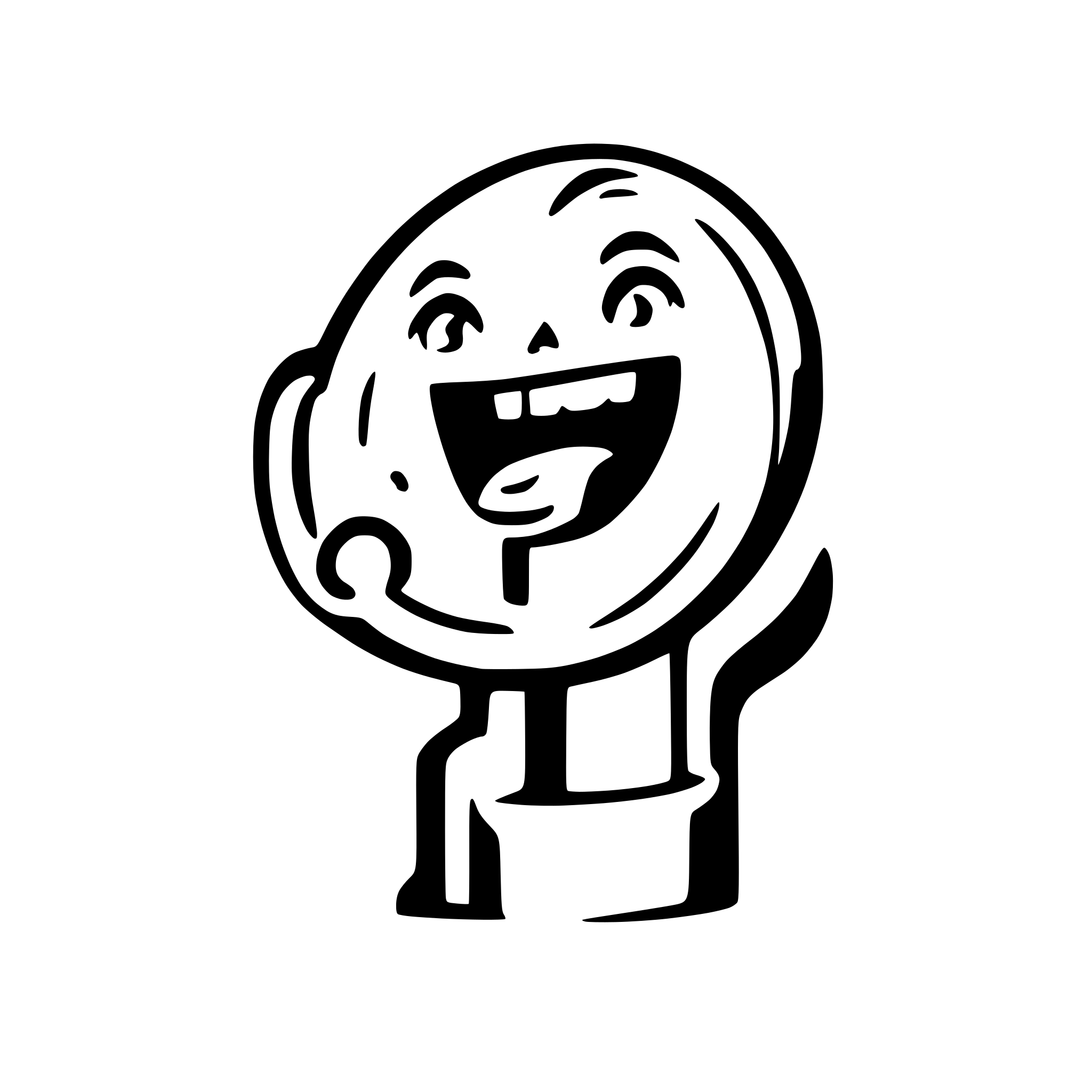 AI-generated SVG of a ear, nose, and throat (mouth open showing the tonsils