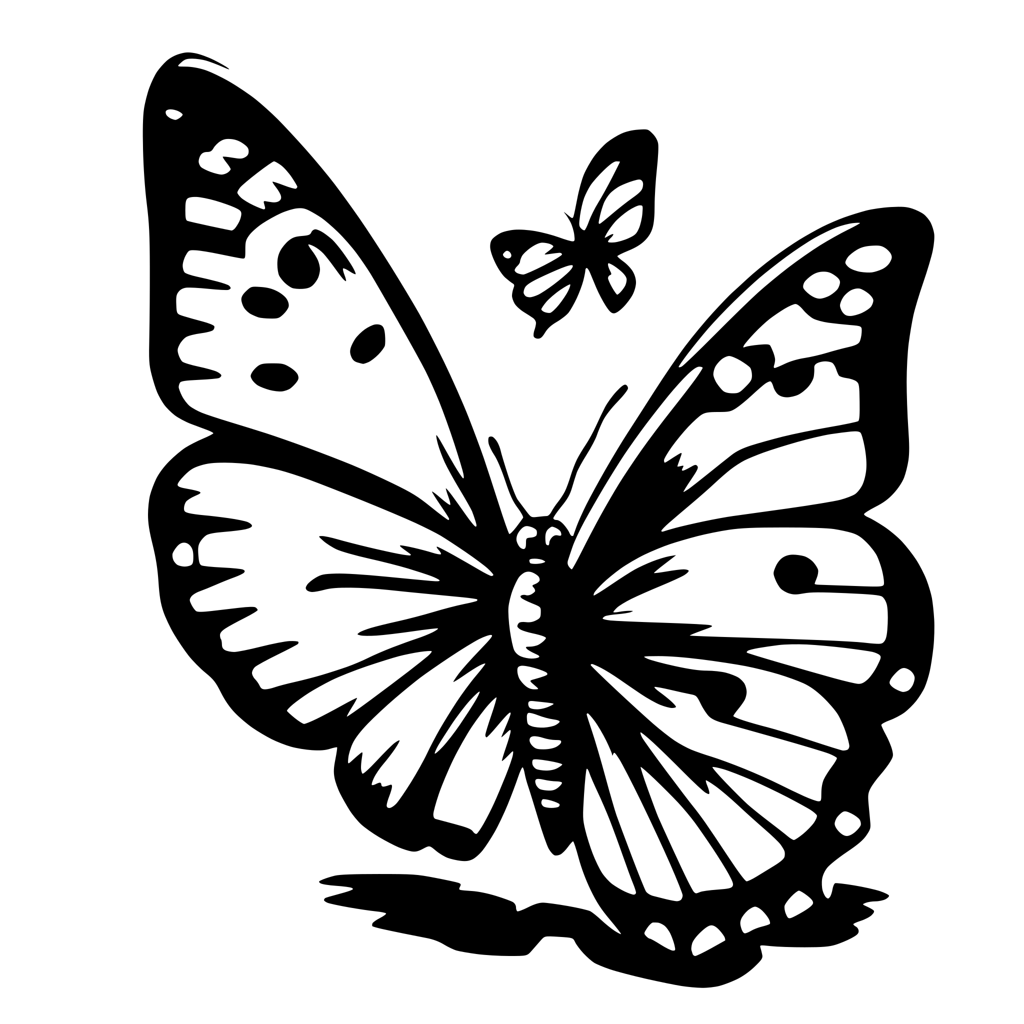 AI-generated SVG of a butterfly