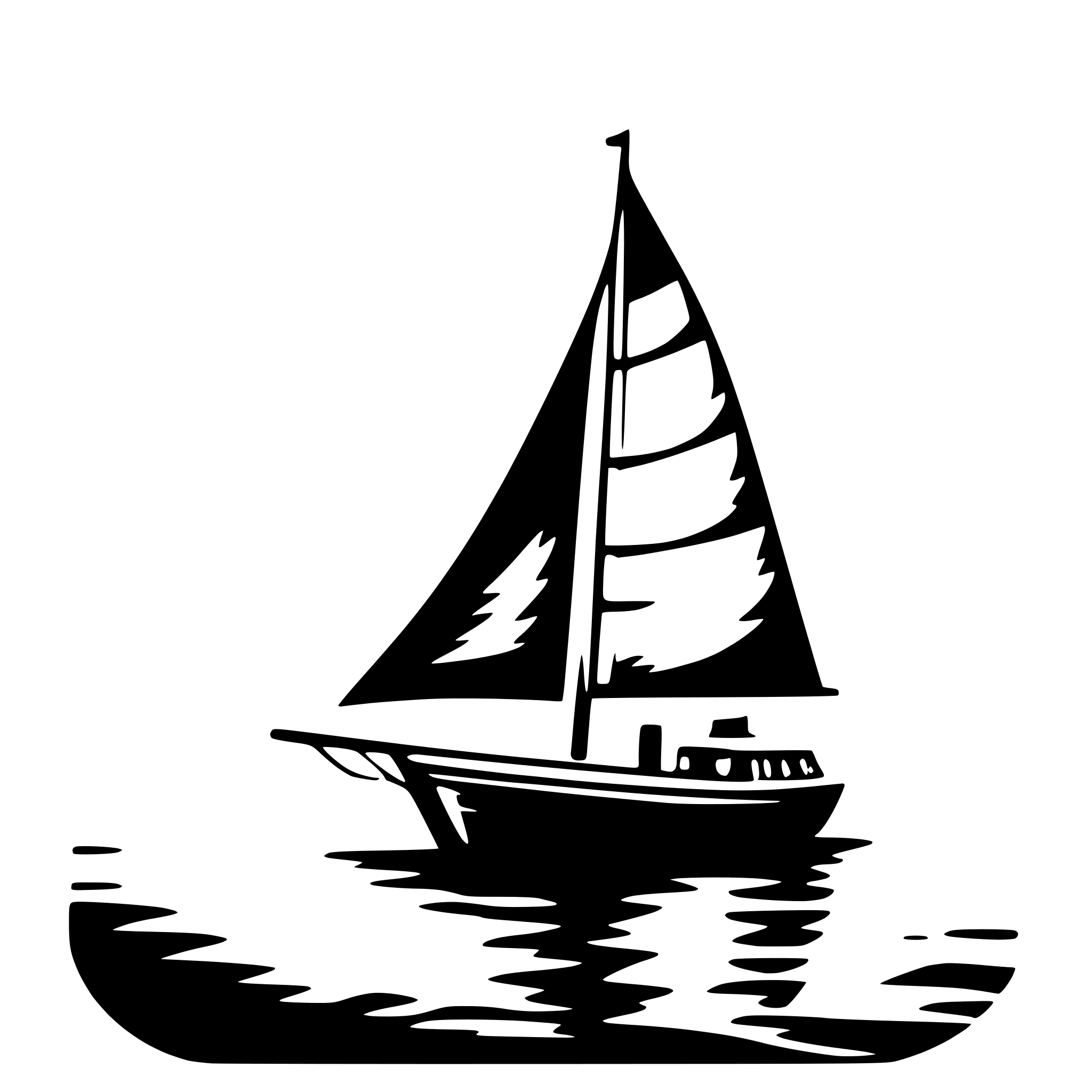 AI-generated SVG of a sailboat on ocean