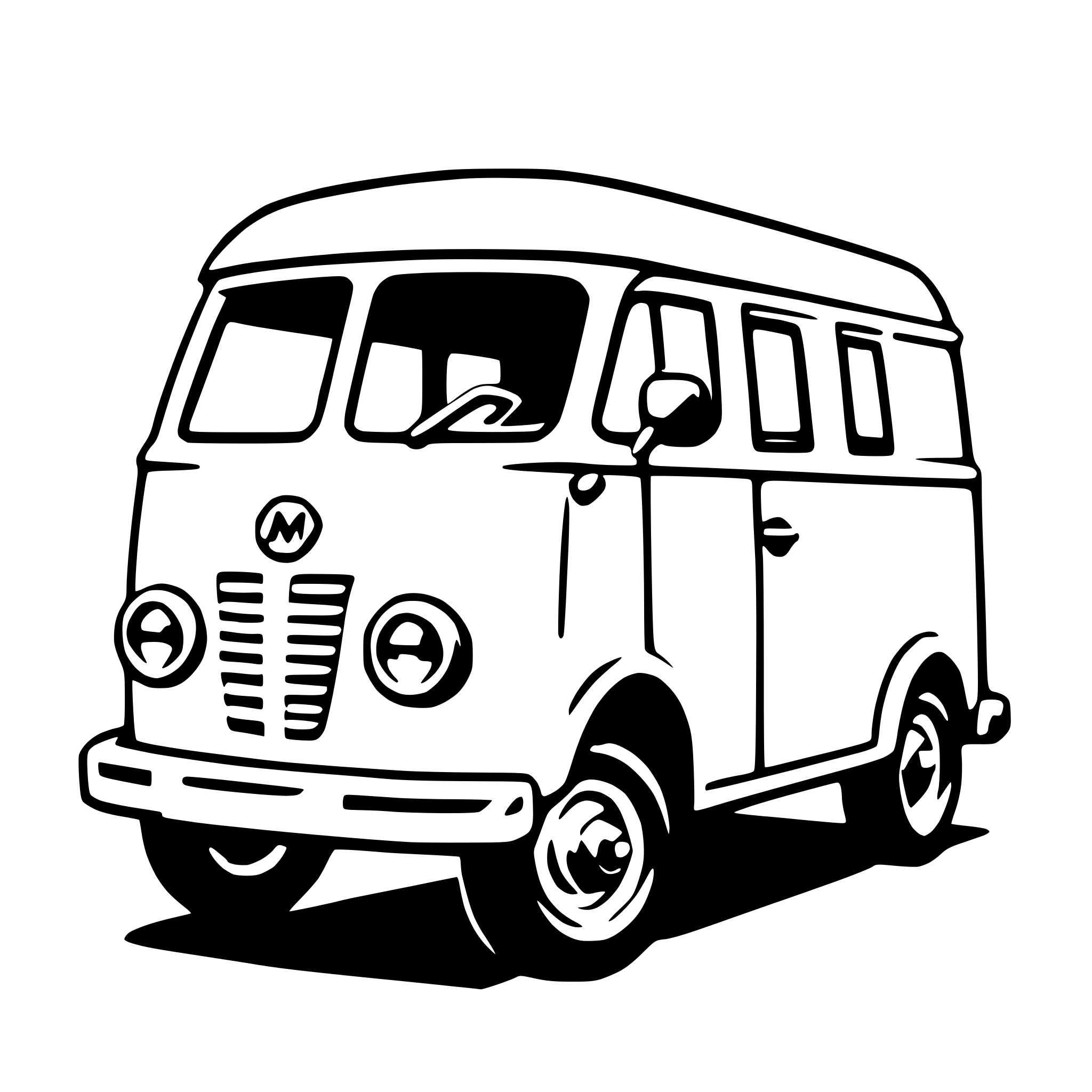 AI-generated SVG of a minivan