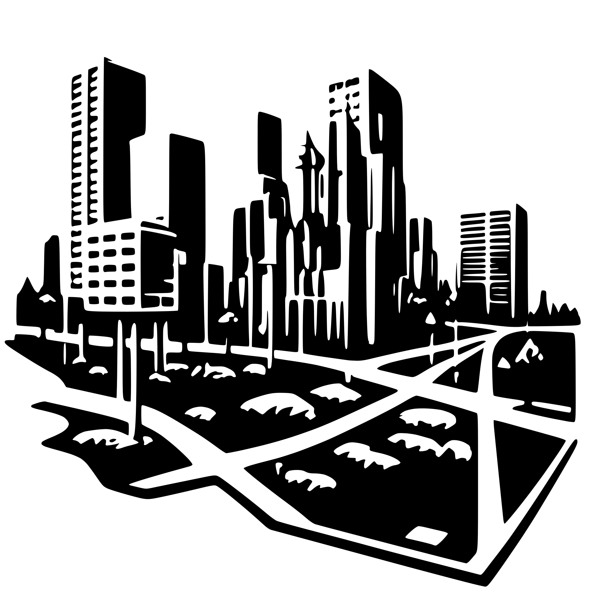 AI-generated SVG of a city block schwarzplan map