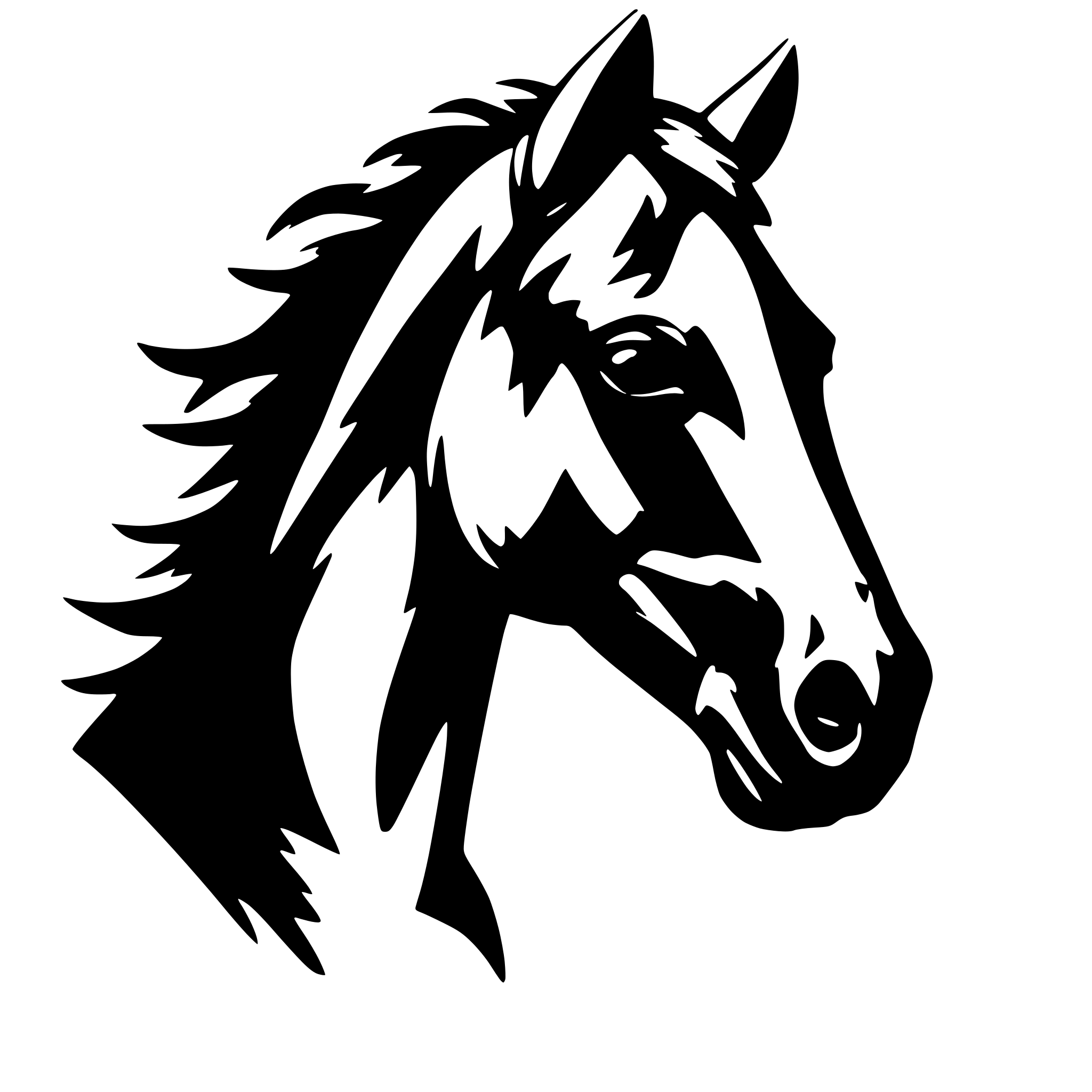 AI-generated SVG of 'horse siluette'