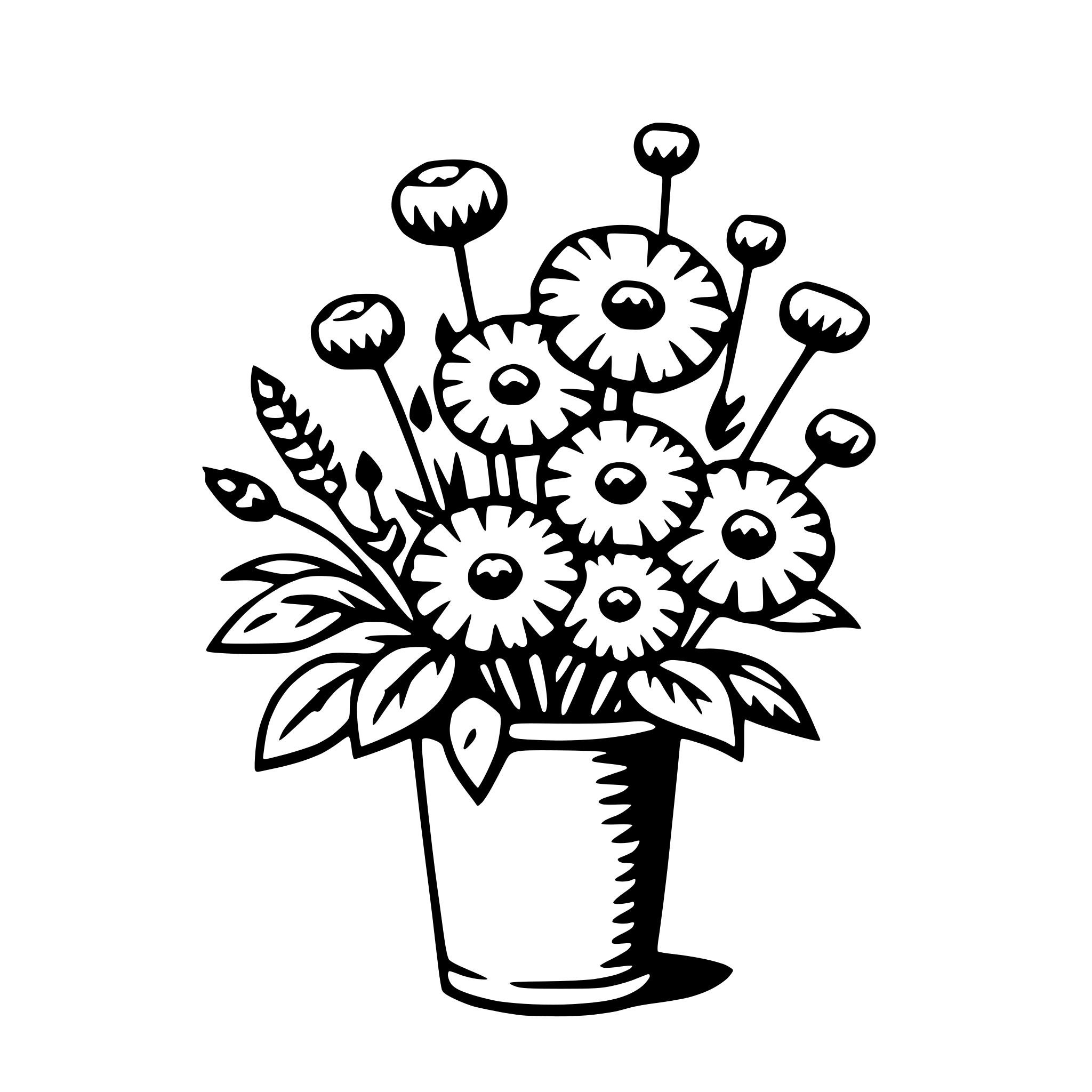 AI-generated SVG of a bouquet of wildflowers