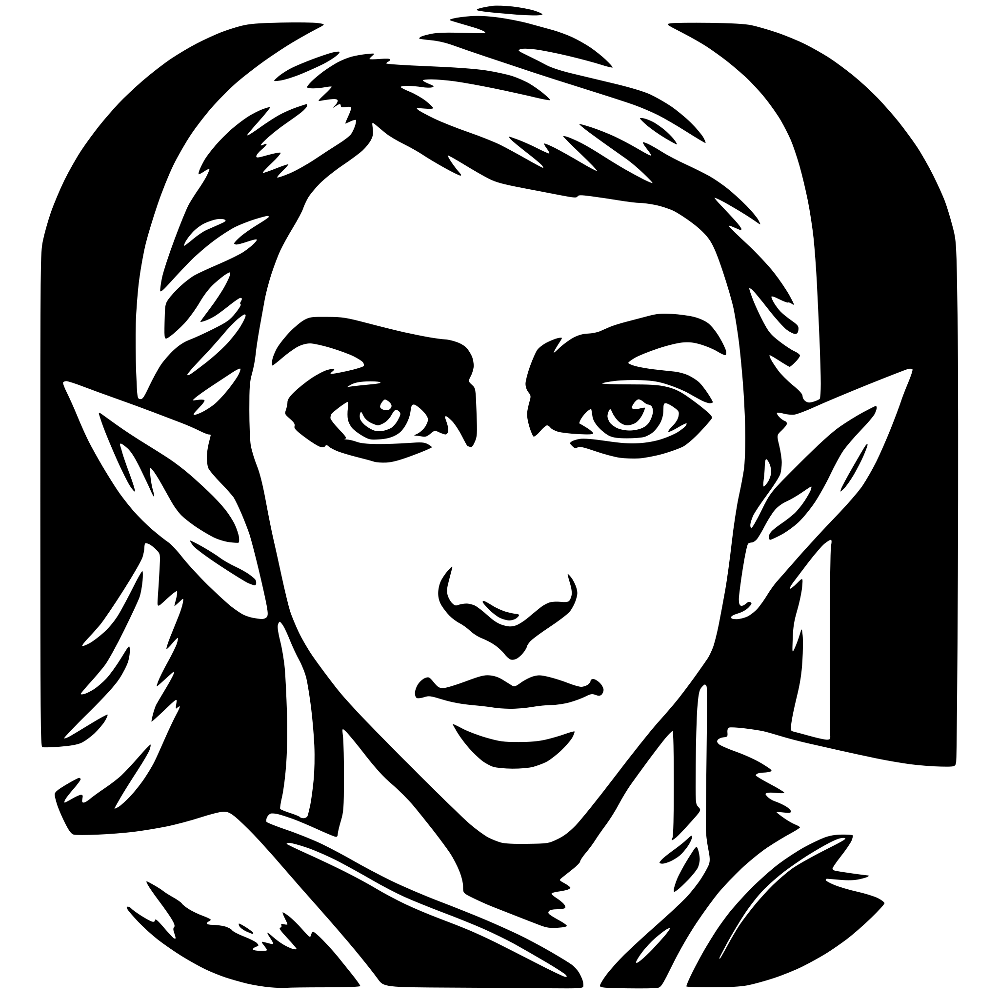 AI-generated SVG of a elf warrior