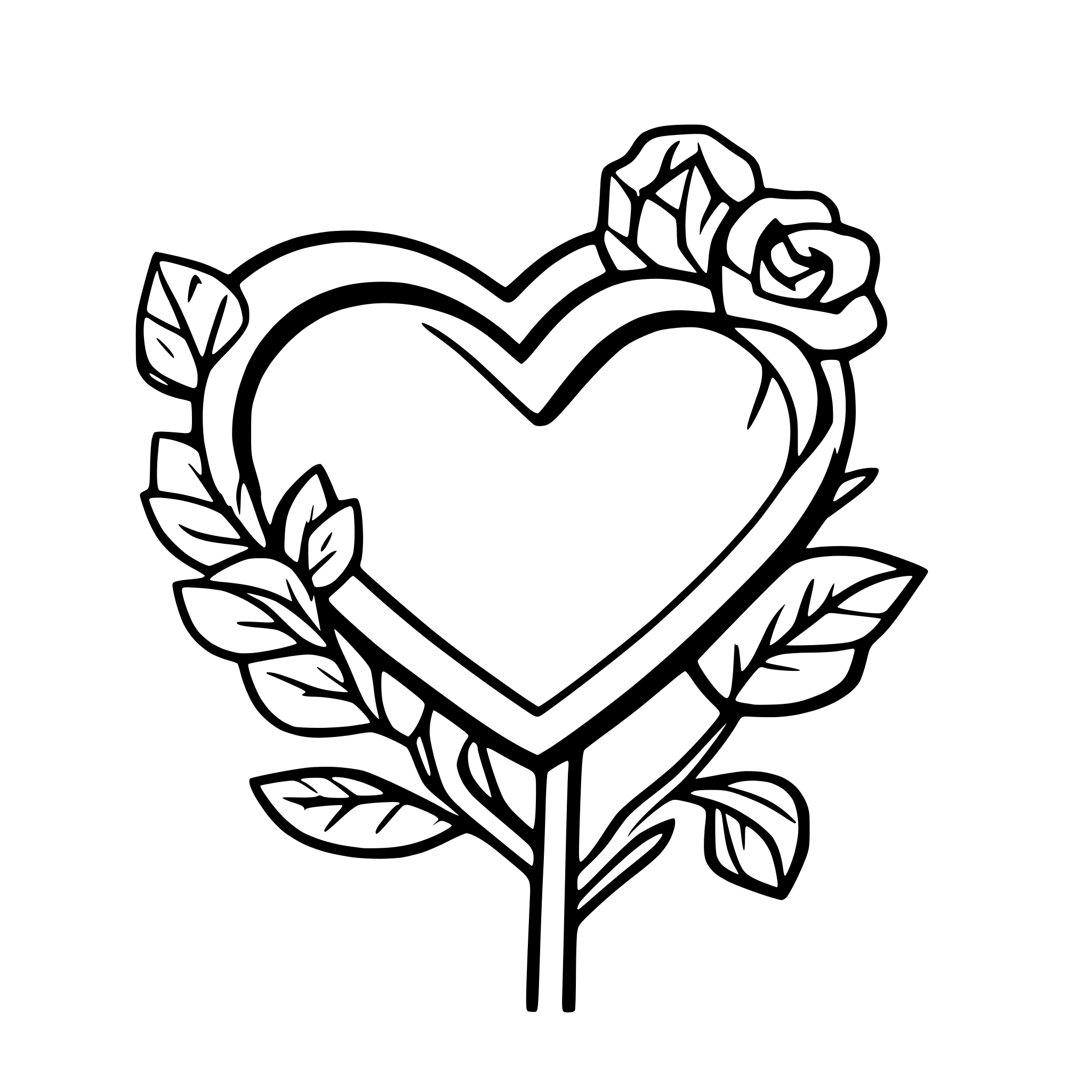 AI-generated SVG of a roses hearts love