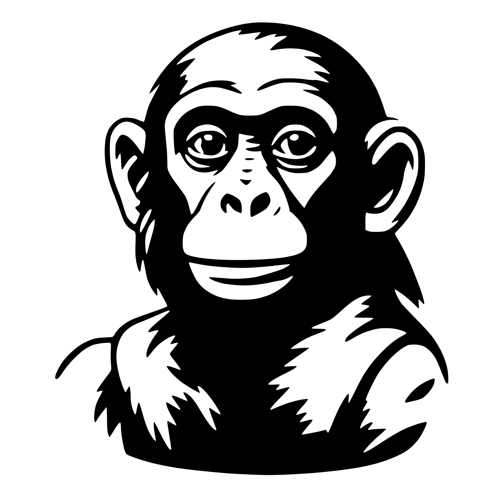 AI-generated SVG of a monkey