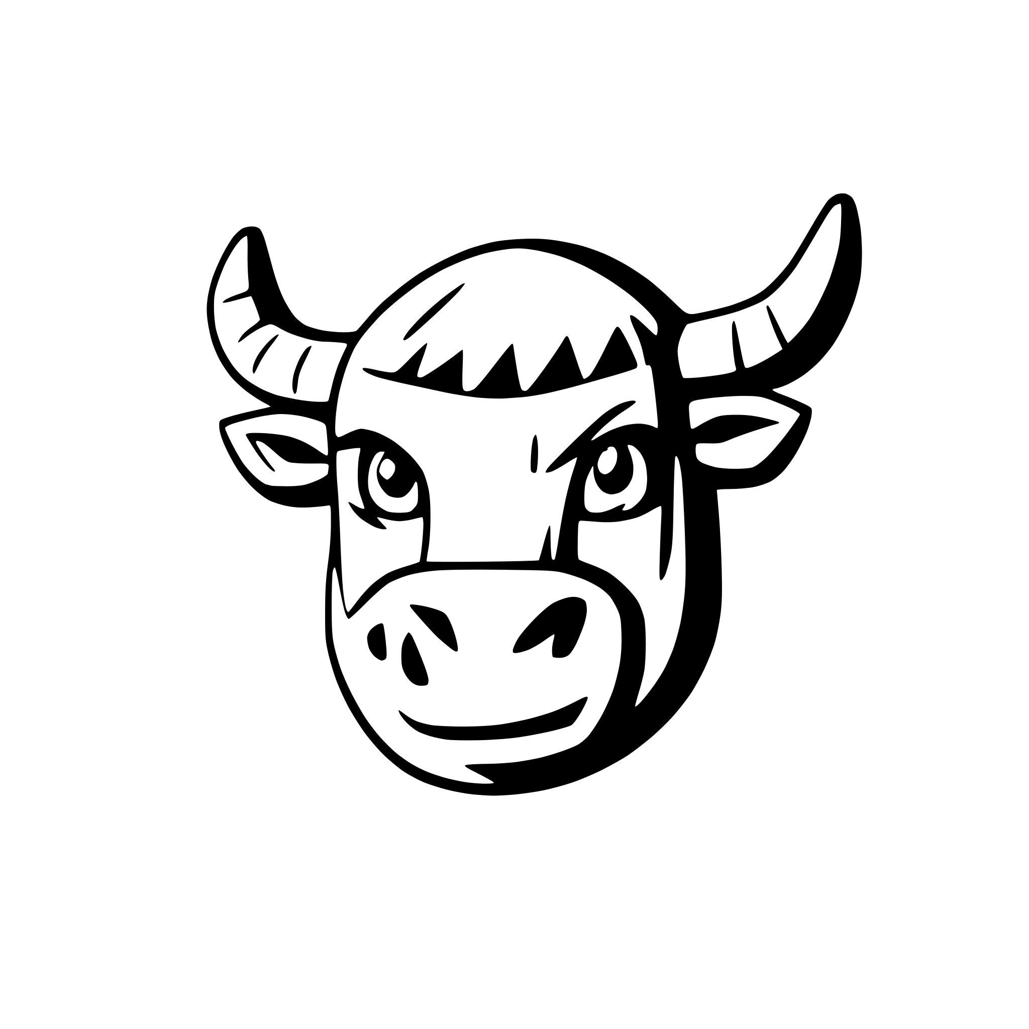 AI-generated SVG of 'bull face'