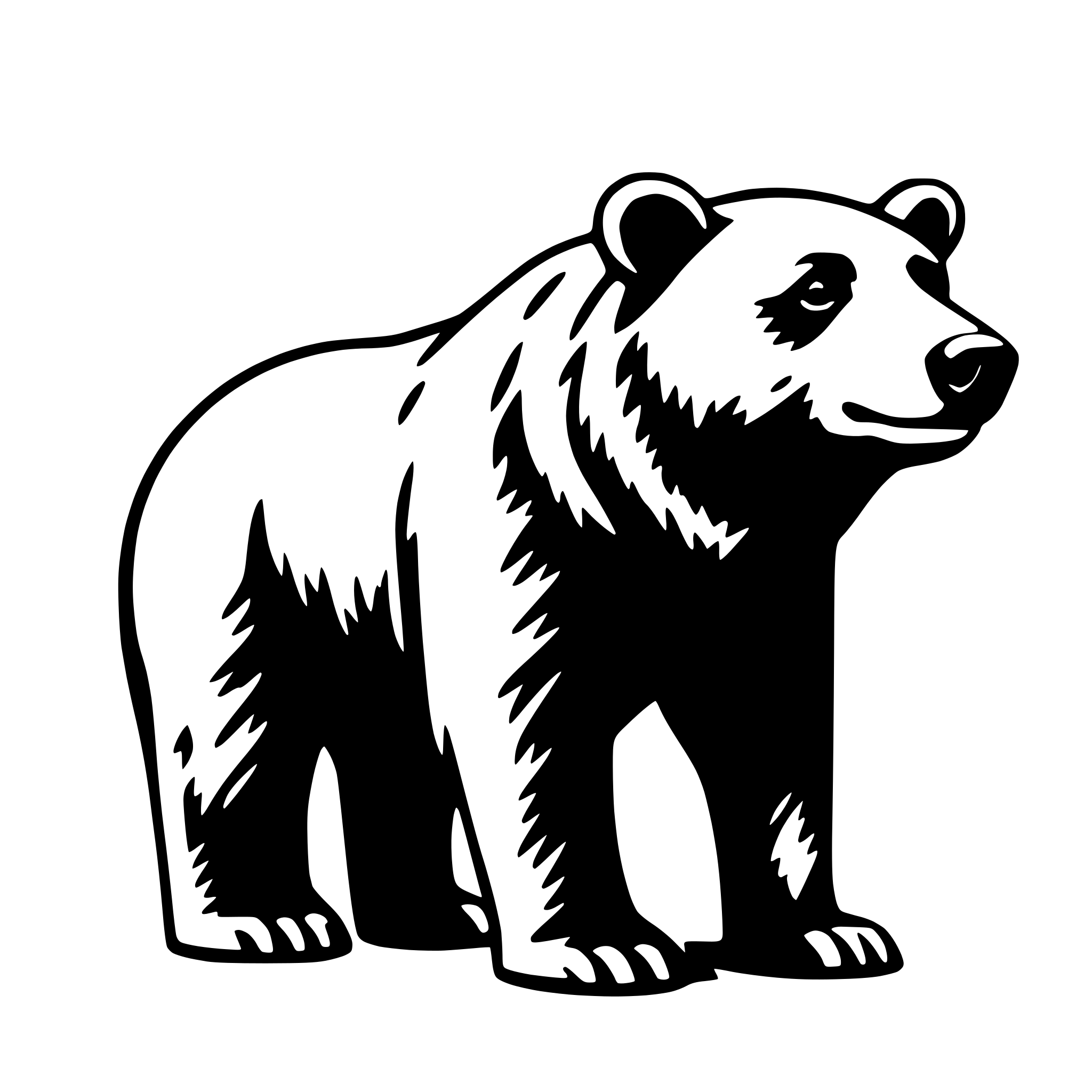 AI-generated SVG of a brown bear