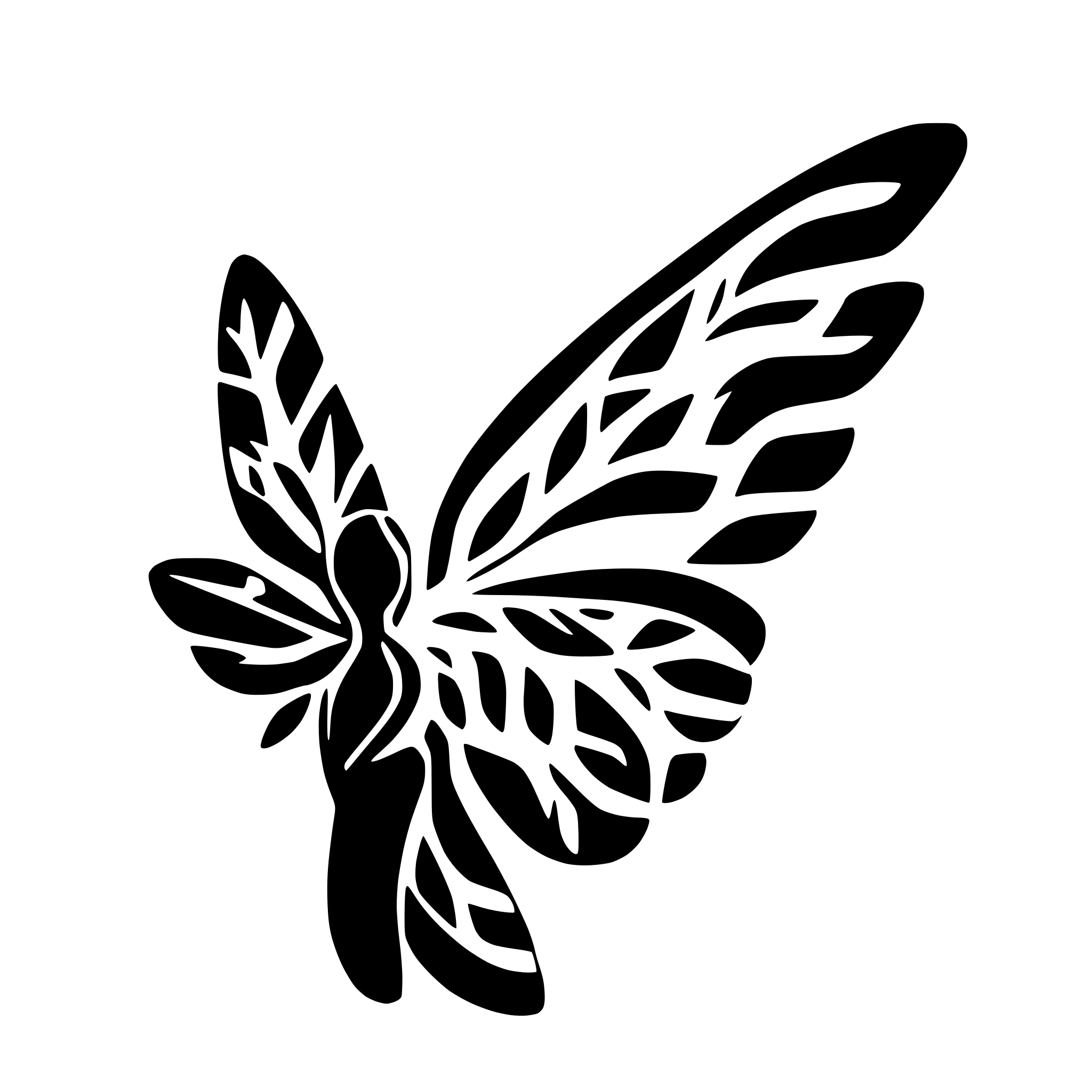 AI-generated SVG of a angle wings