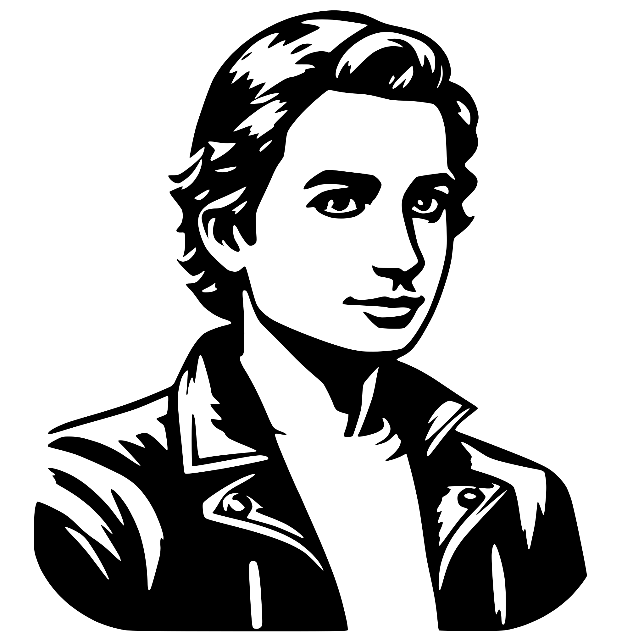 AI-generated SVG of a man