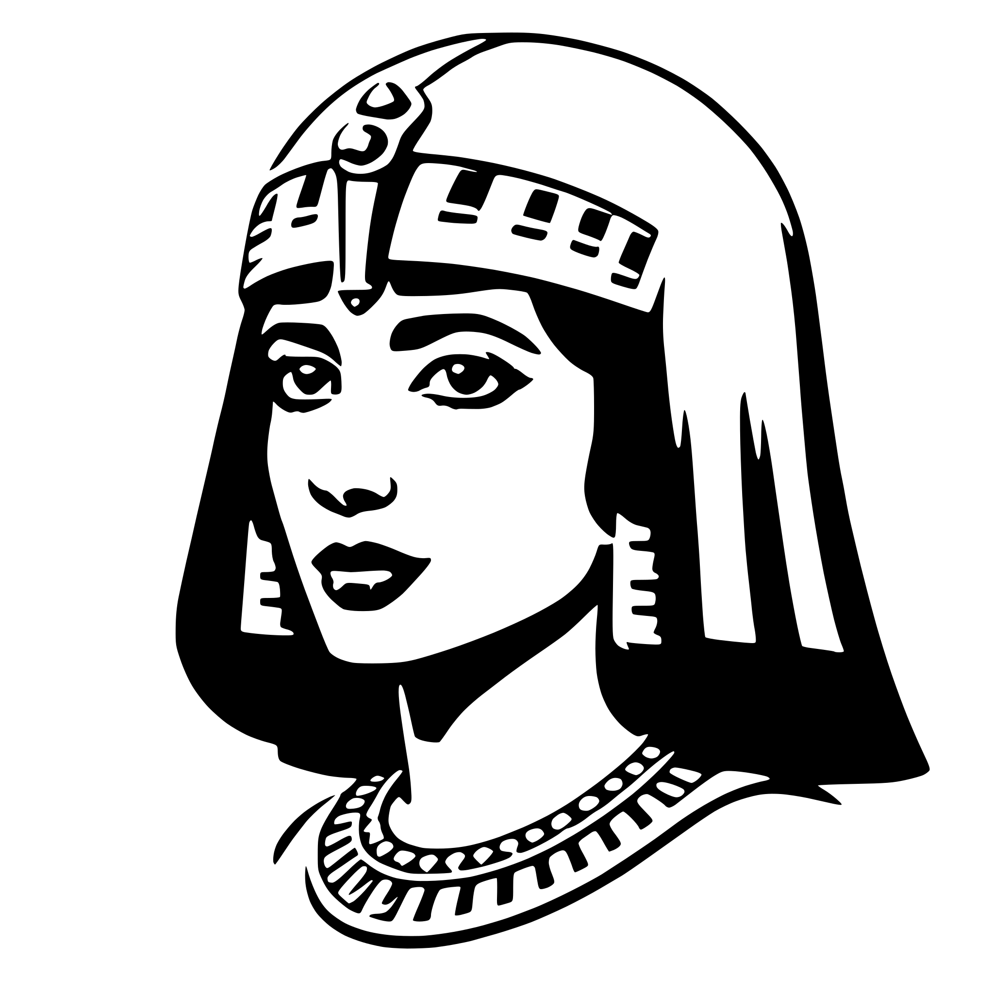 AI-generated SVG of a cleopatra
