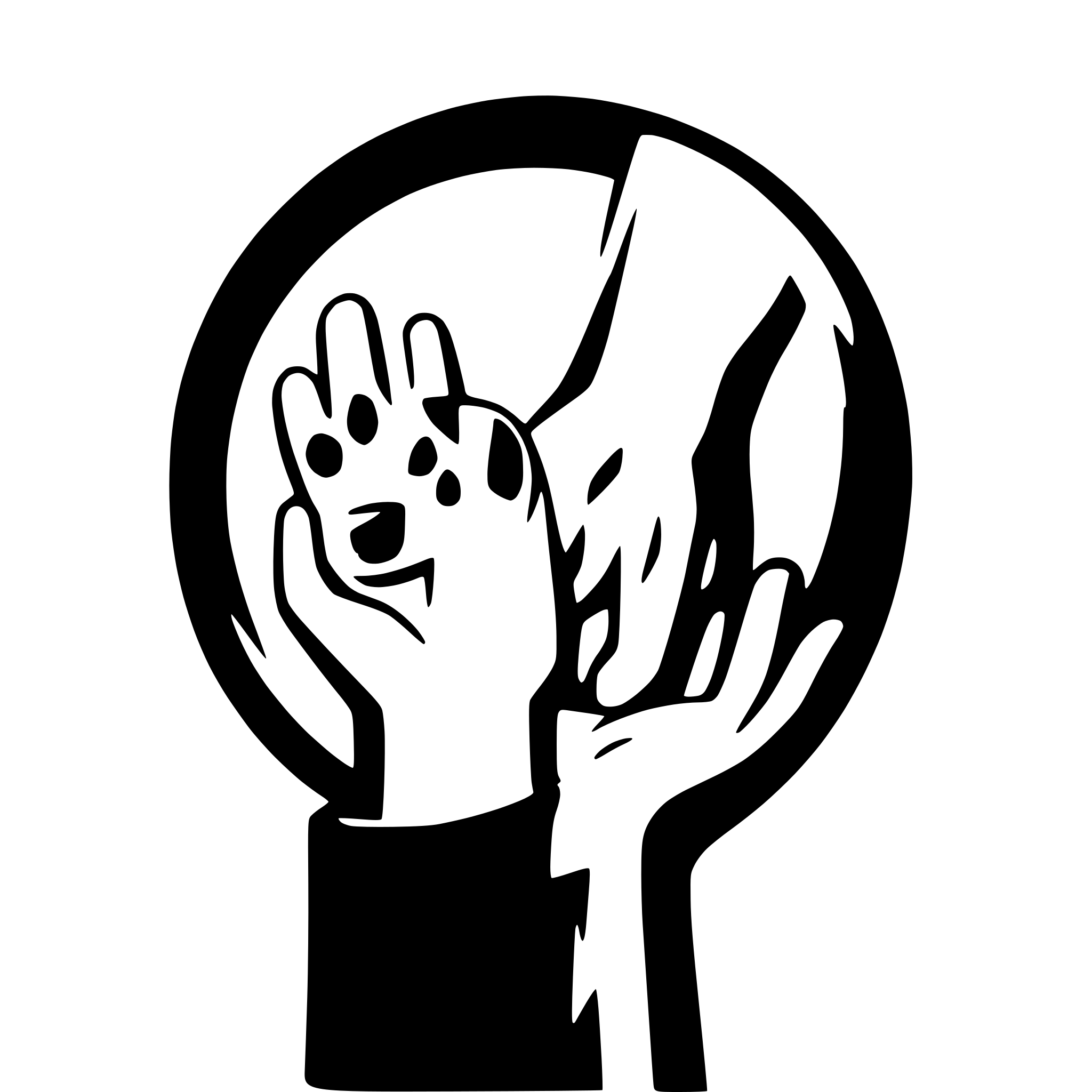 AI-generated SVG of a Dog and human holding hand