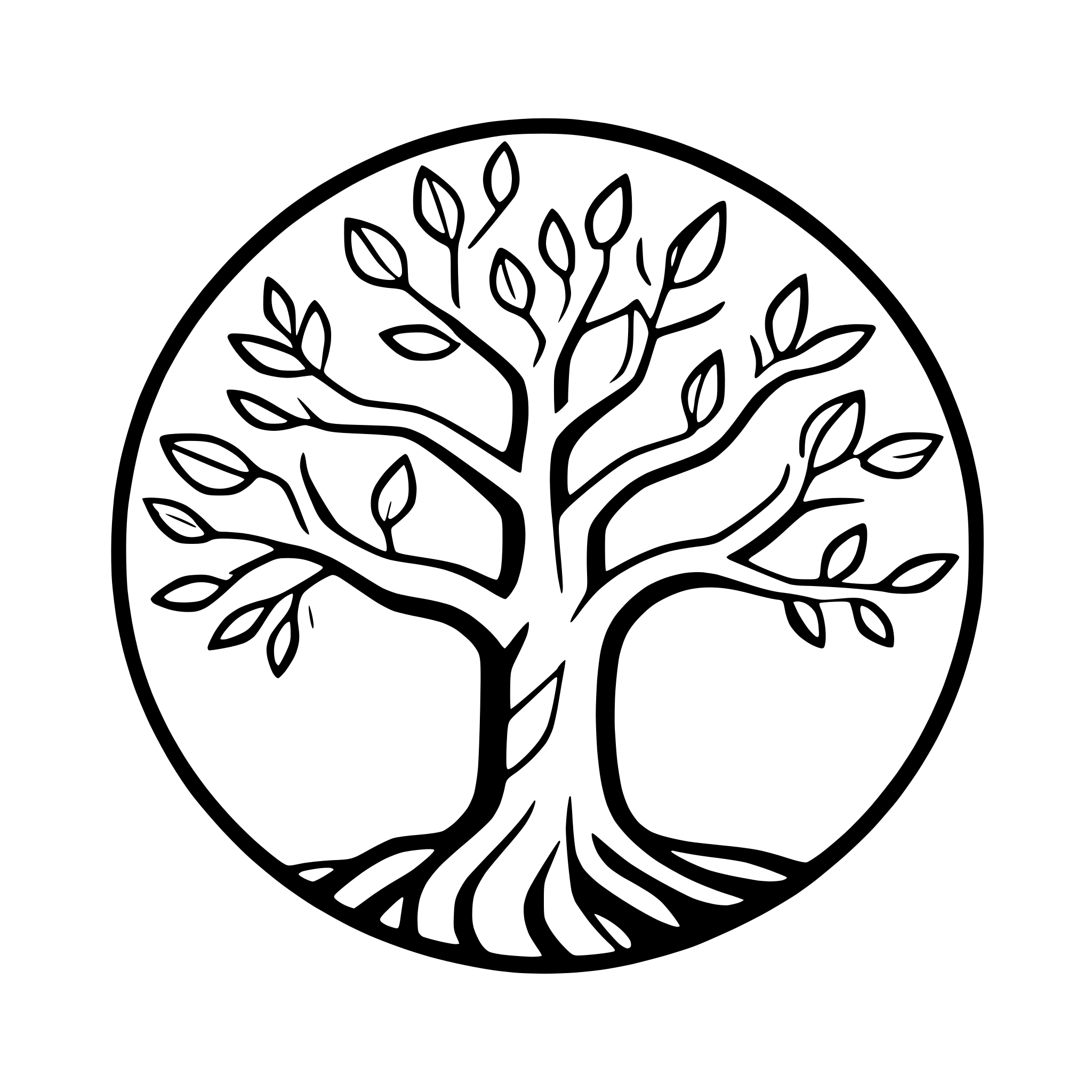 AI-generated SVG of a tree of life with roots