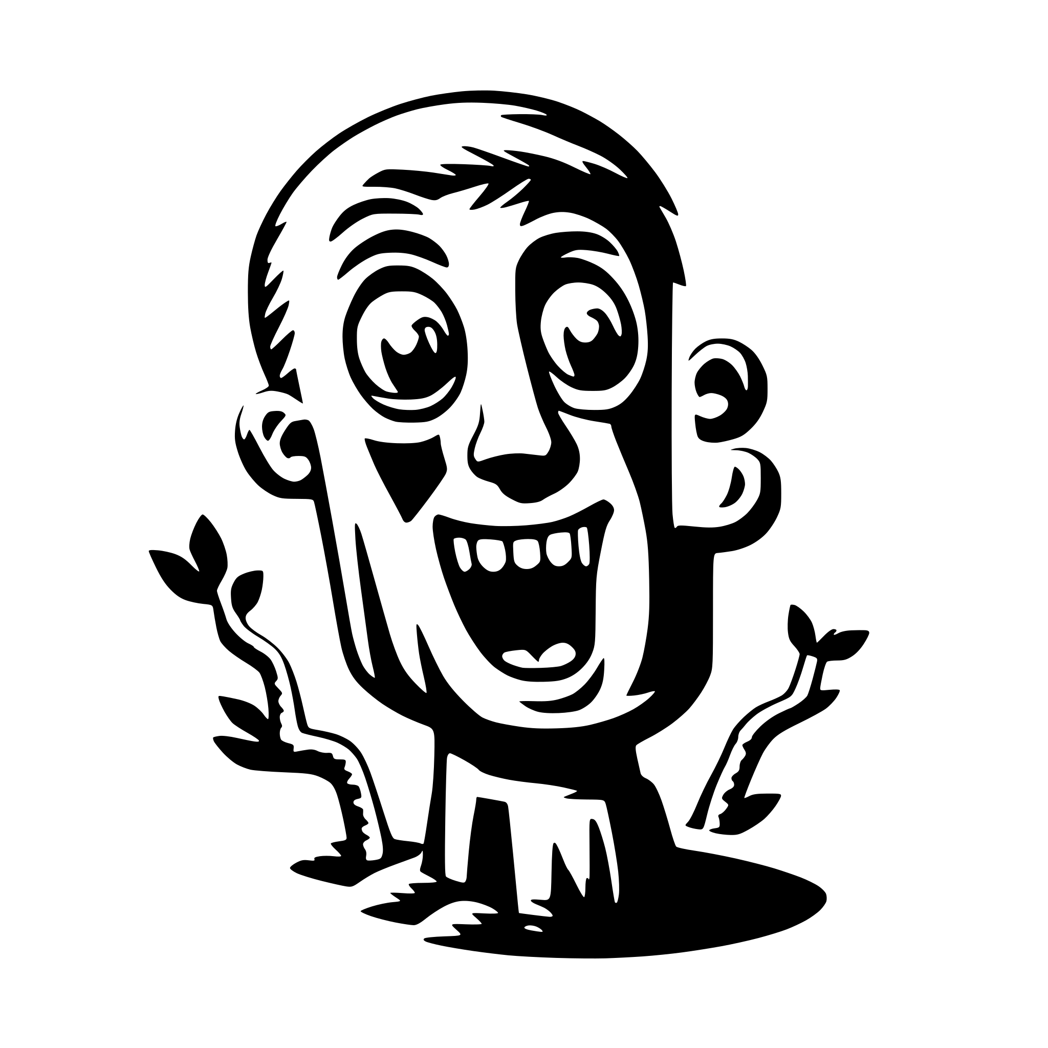 AI-generated SVG of a surprised stickfiger