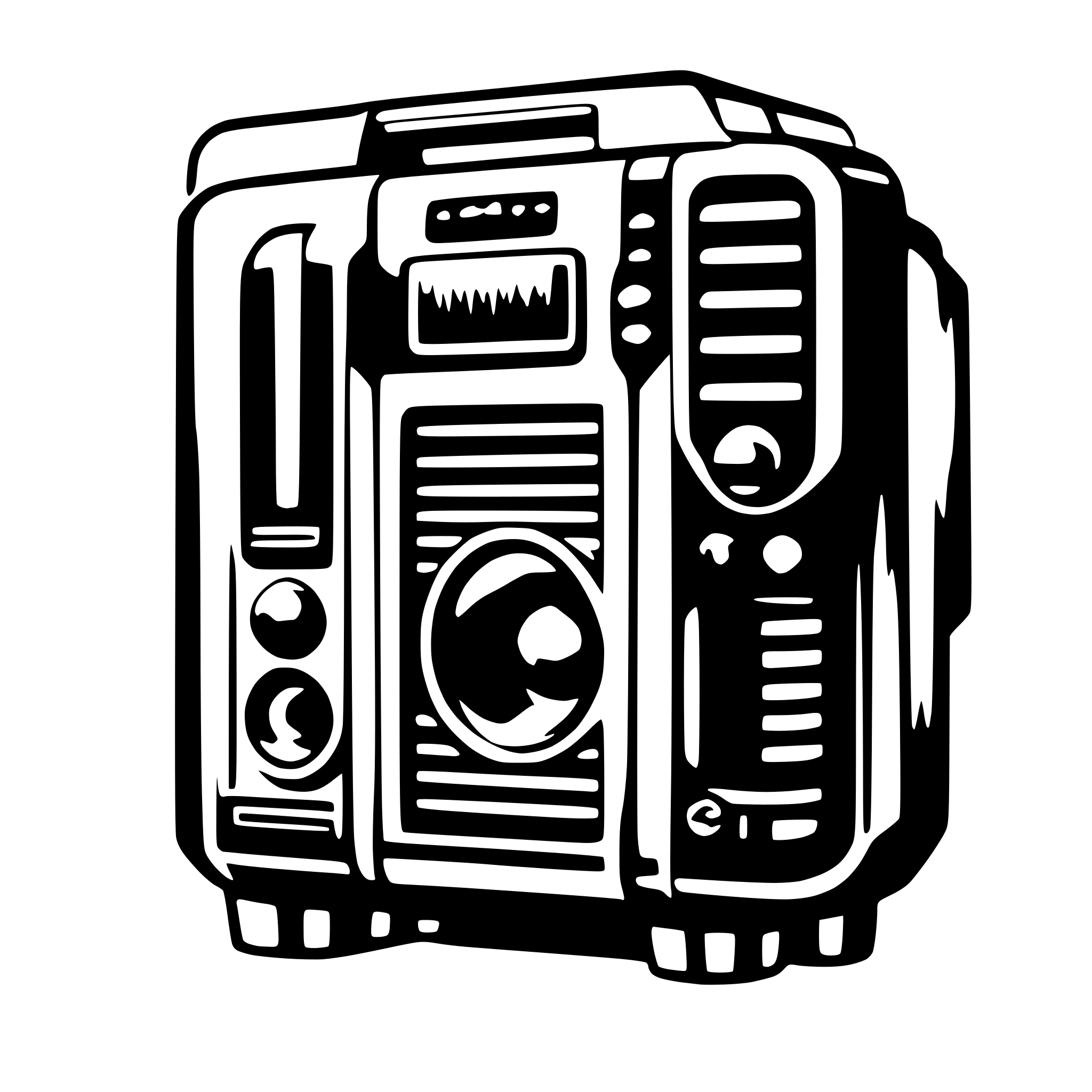 AI-generated SVG of 'ghettoblaster art deco'