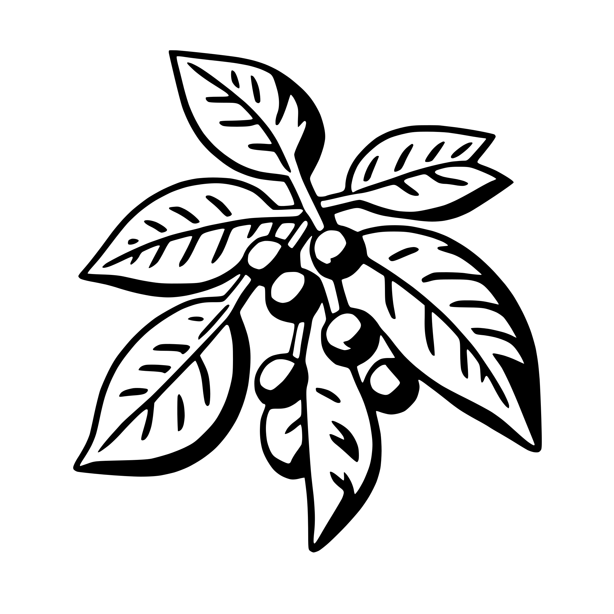 AI-generated SVG of a mistletoe