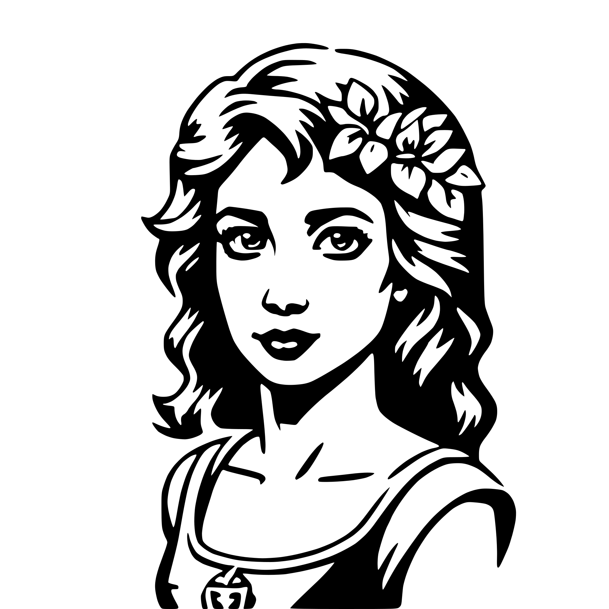 AI-generated SVG of a persephone