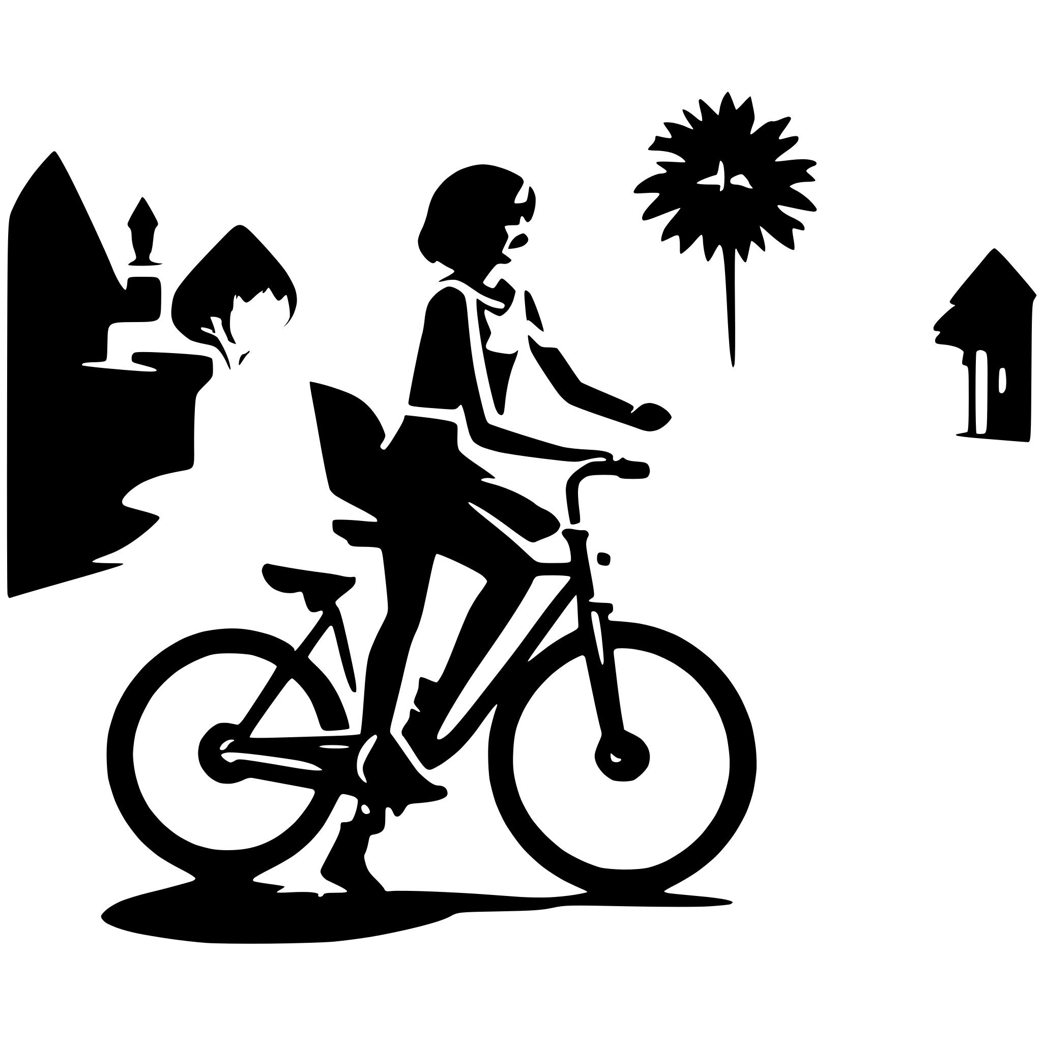 AI-generated SVG of a a cycle silhouette vector with a white background