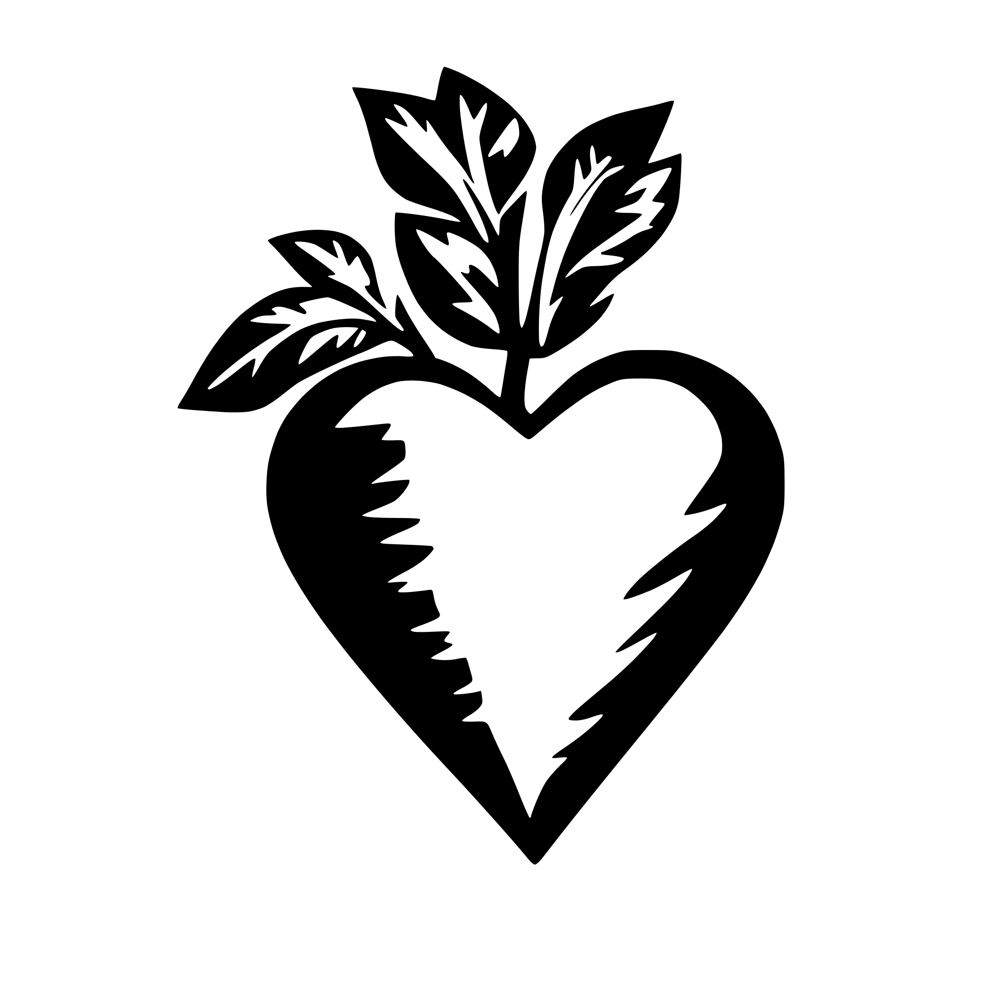 AI-generated SVG of a Small black heart design
