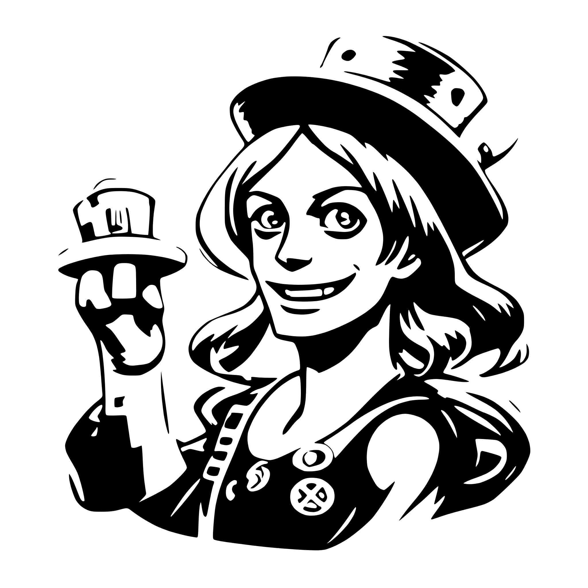 AI-generated SVG of a one piece, uffy