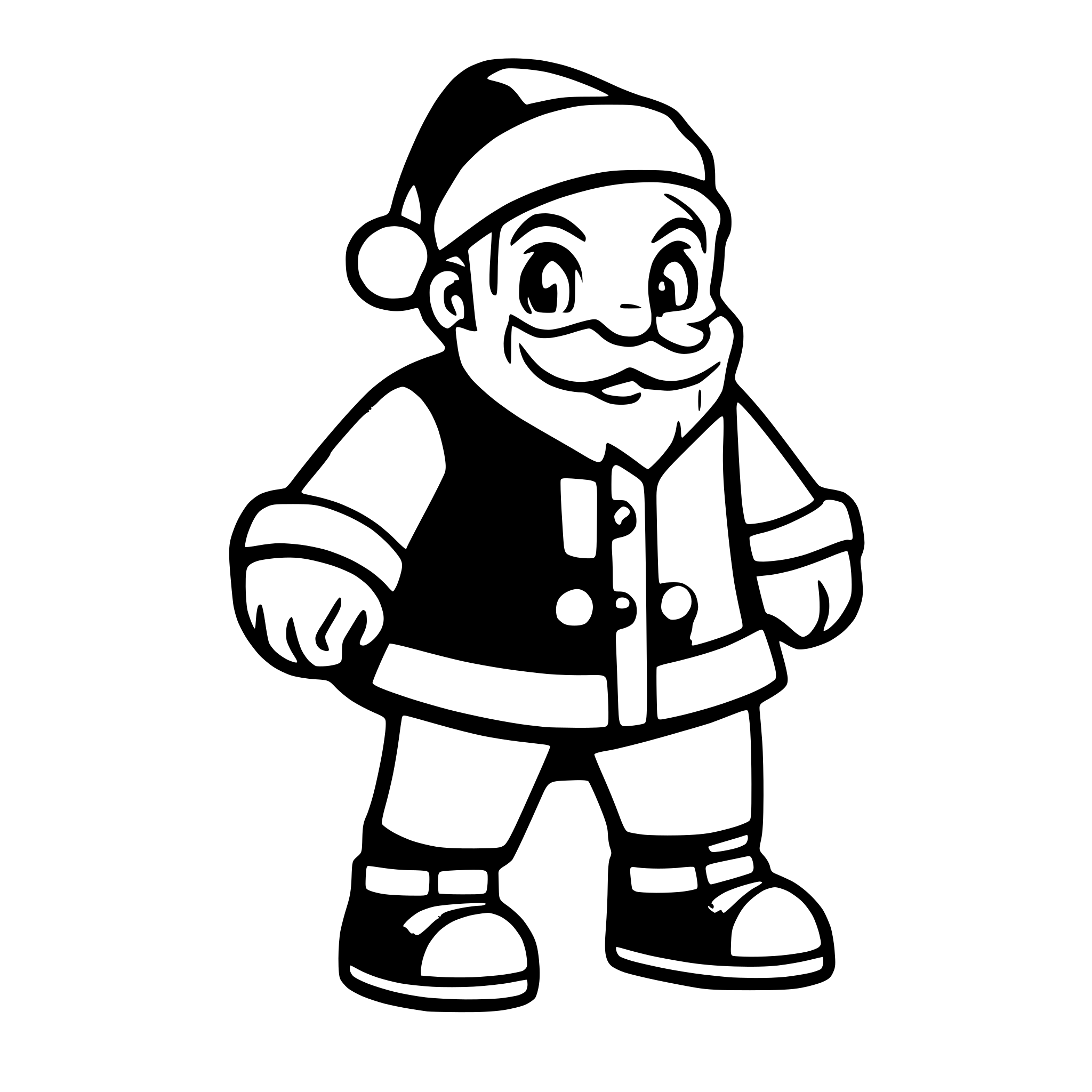 AI-generated SVG of a santa claus full body