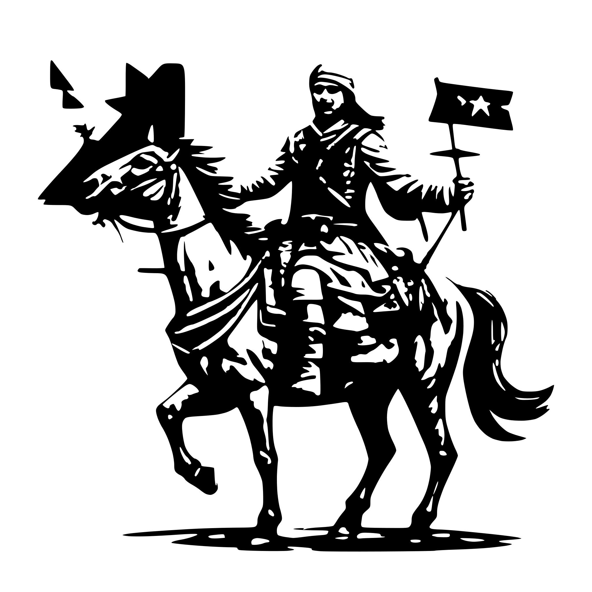 AI-generated SVG of a A Pashtun Tribal Man Riding Horse while holding a triangle shaped flag in one hand and an AK47 Kalashnikov in other hand AI-generated SVG of a A Pashtun Tribal Man Riding Horse while holding a triangle shaped flag in one hand and an AK47 Kalashnikov in other hand