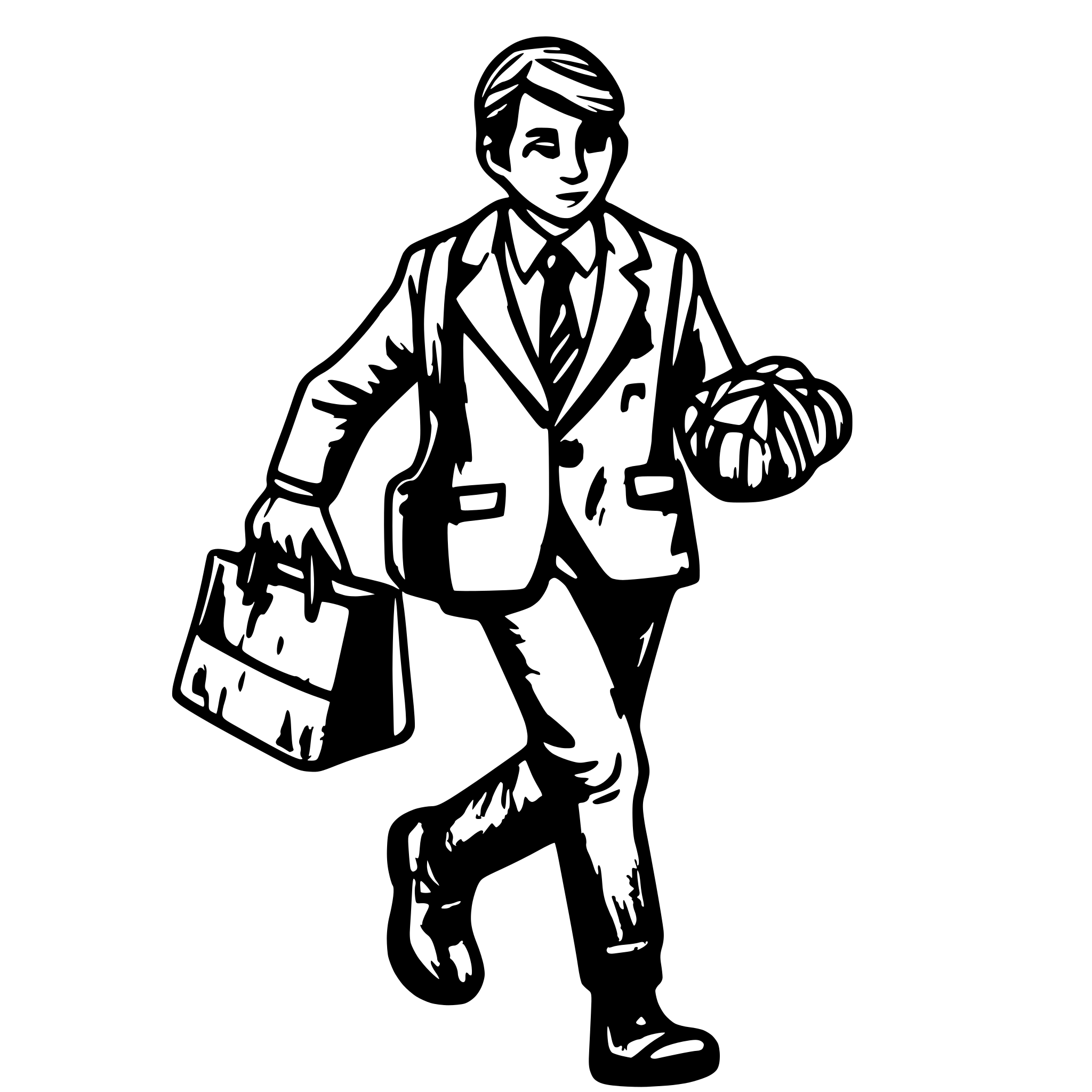 AI-generated SVG of a A man in a tweed suit runing out, clutching a bag of coins in both hands. The coins themselves are not visible. You can see his whole body, including his shoes. He is turned sideways. AI-generated SVG of a A man in a tweed suit runing out, clutching a bag of coins in both hands. The coins themselves are not visible. You can see his whole body, including his shoes. He is turned sideways.