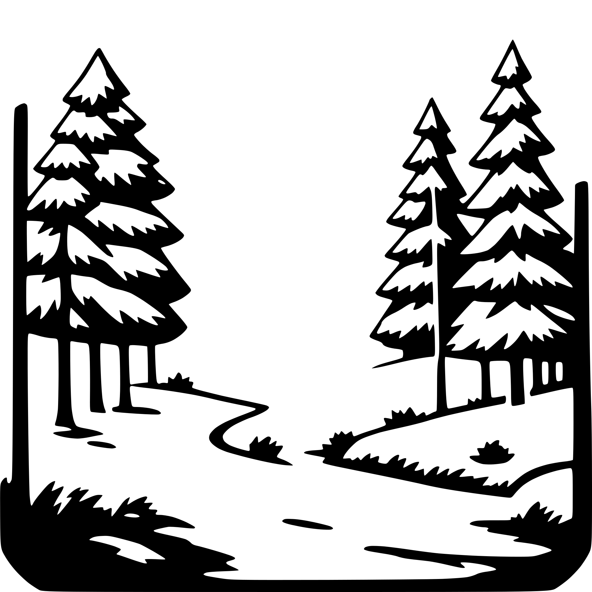 AI-generated SVG of 'snowy forest'
