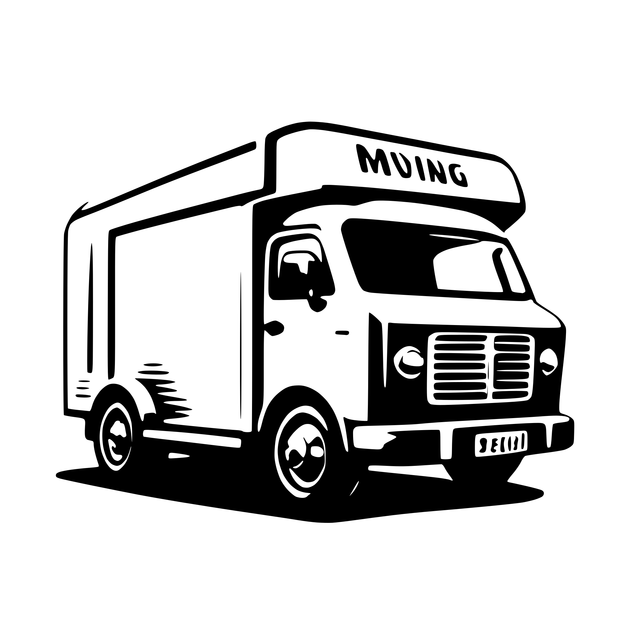 AI-generated SVG of a moving van for logo