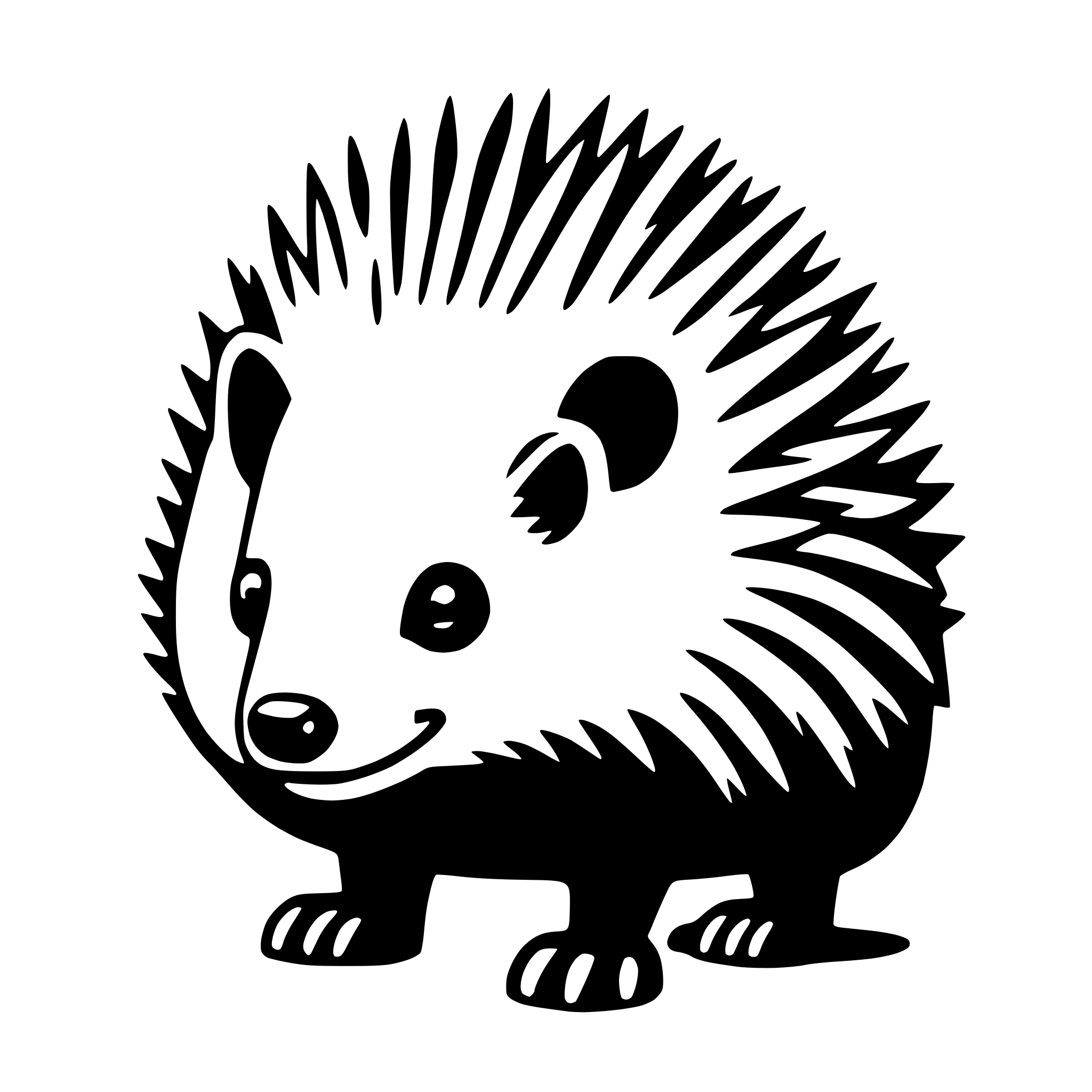 AI-generated SVG of 'porcupine'