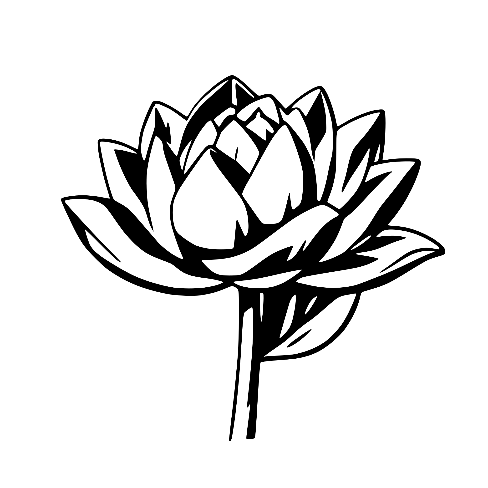 AI-generated SVG of 'water lily flower bud'