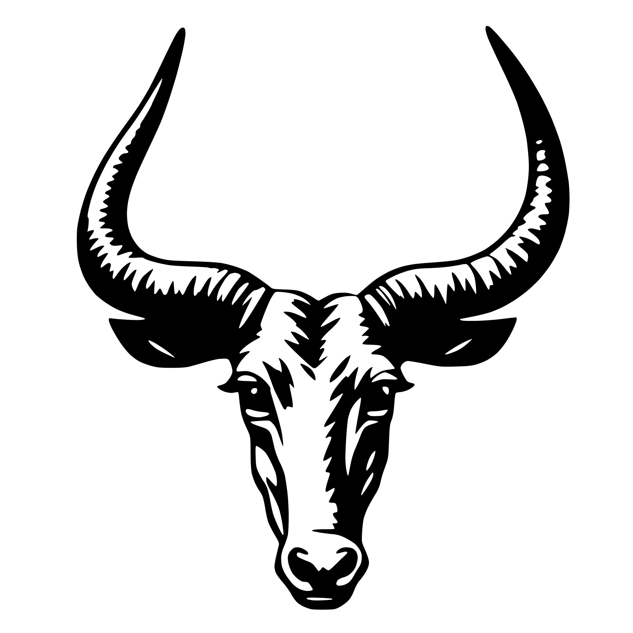 AI-generated SVG of a Kudu horns