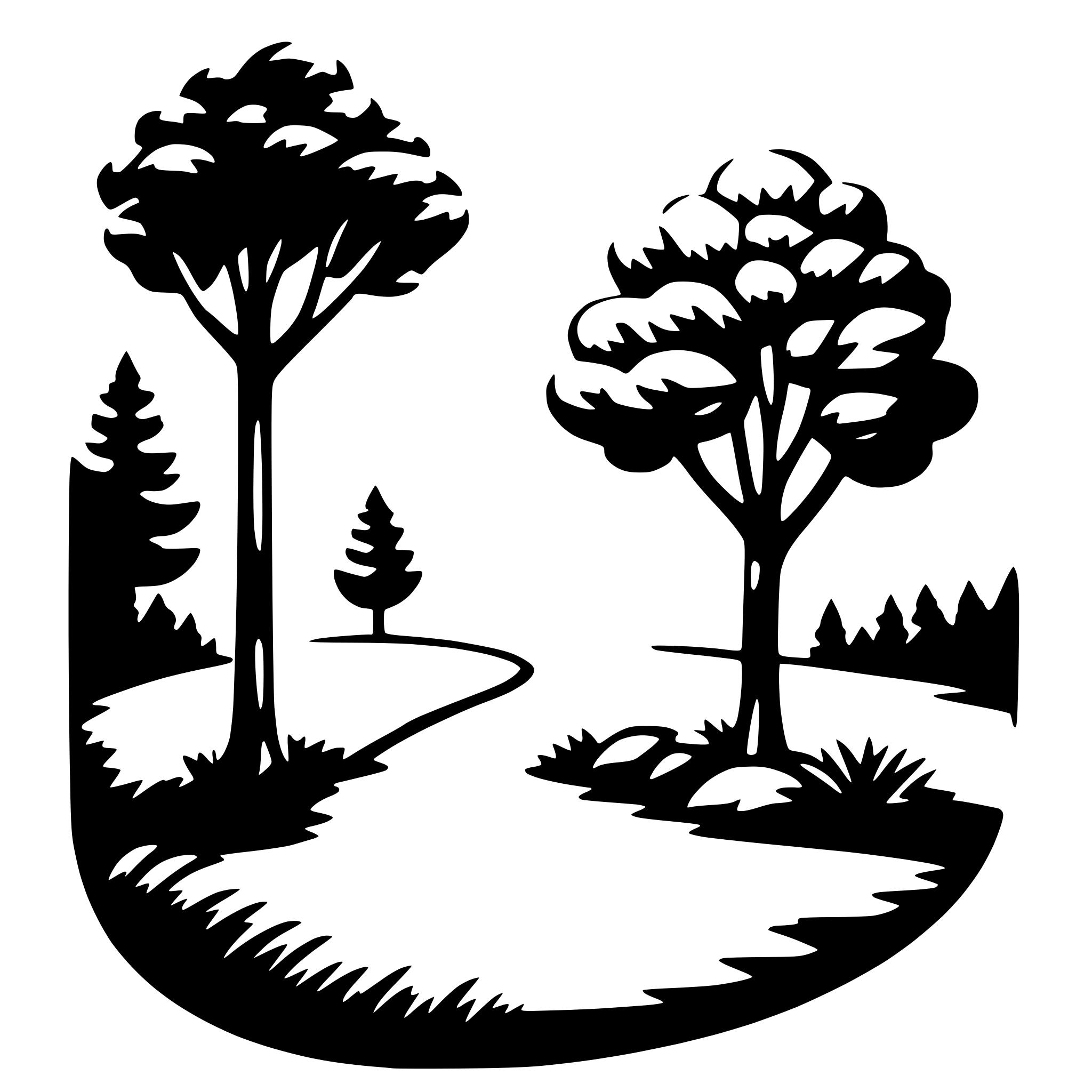 AI-generated SVG of a nature's embrace