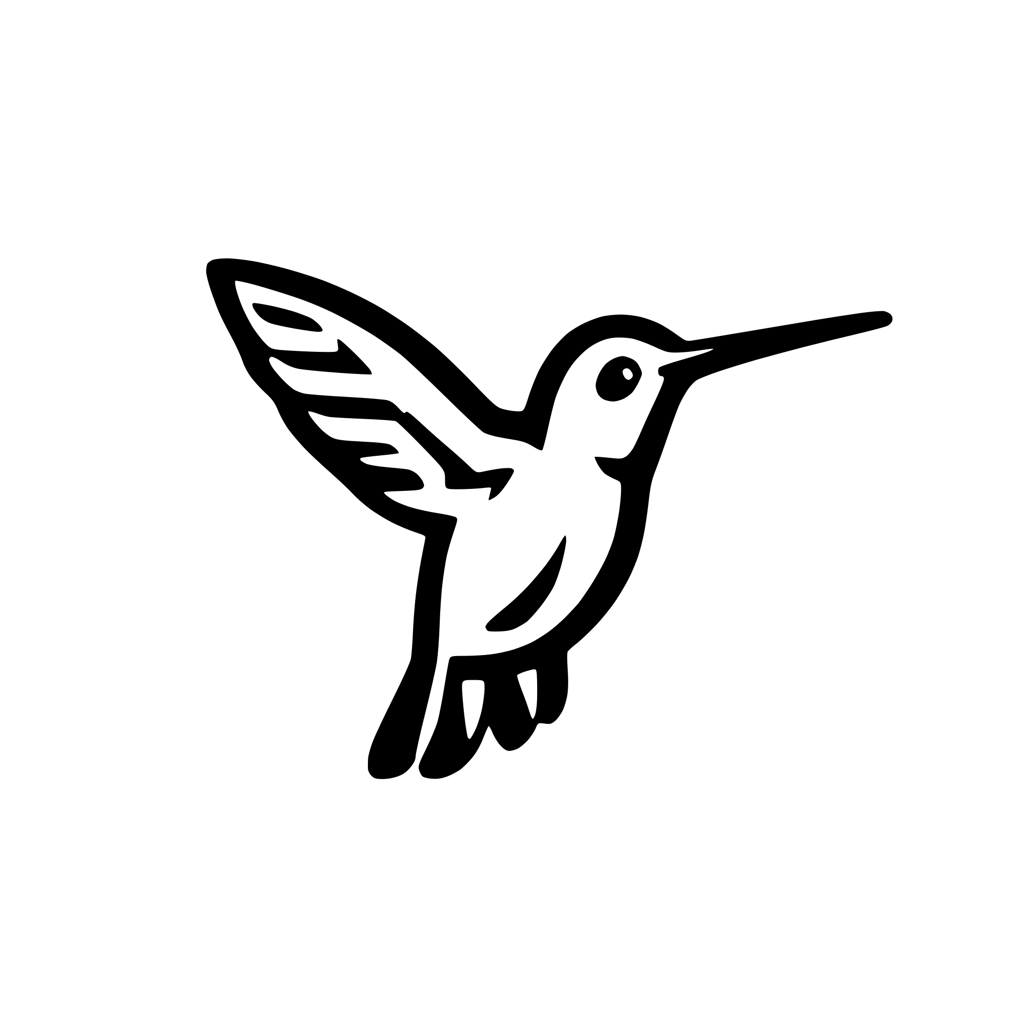 AI-generated SVG of 'hummingbird'