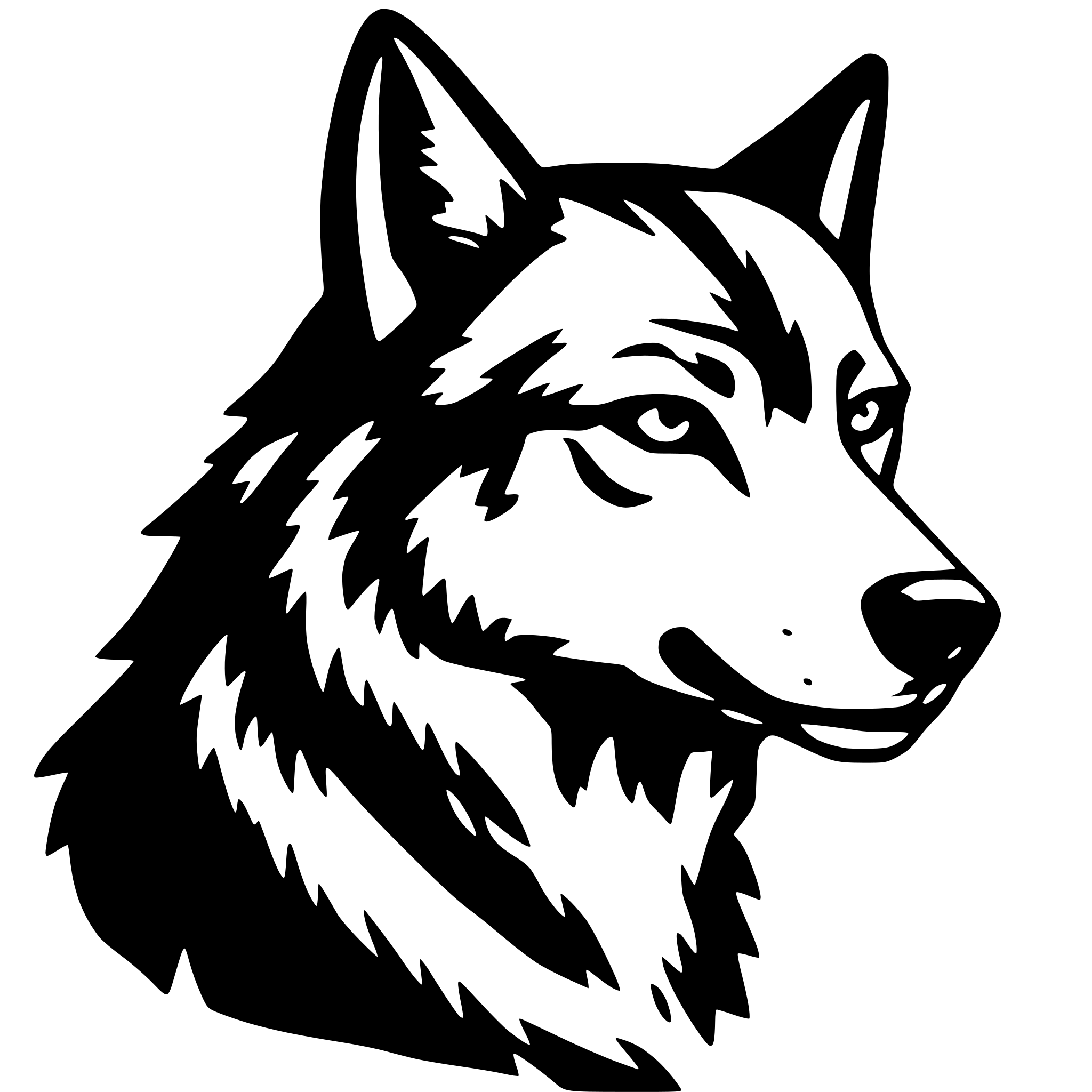 AI-generated SVG of a wolf
