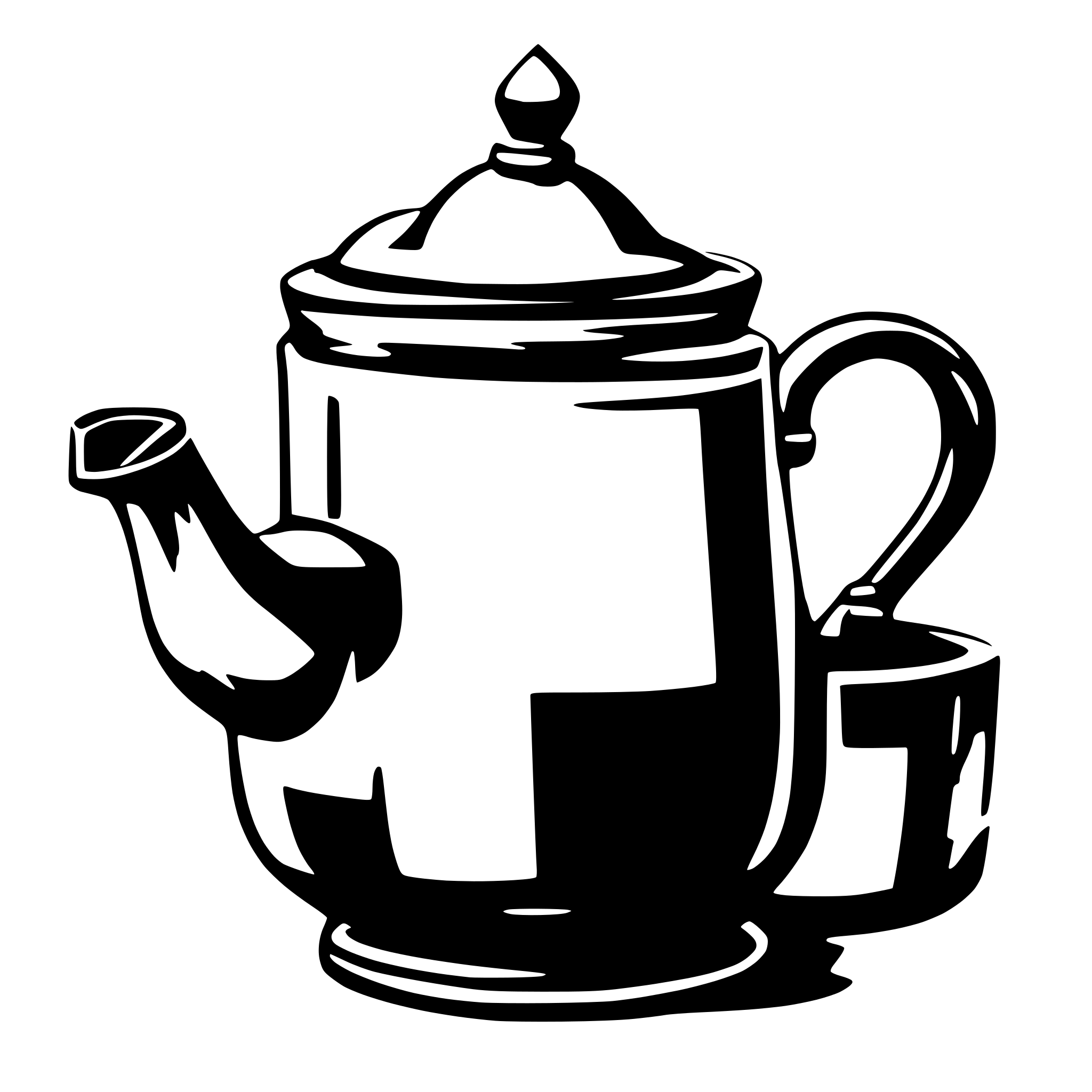 AI-generated SVG of a tea pot pouring