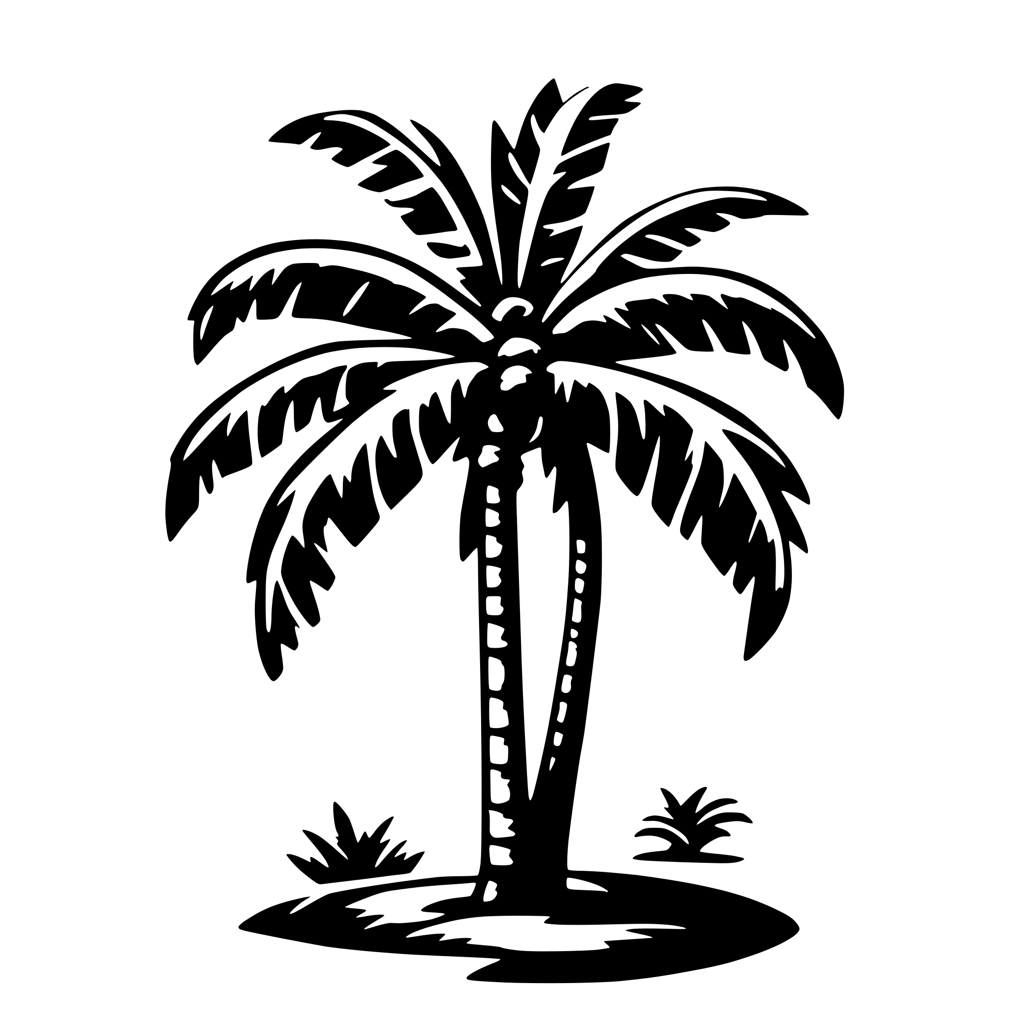 AI-generated SVG of 'Palm tree'