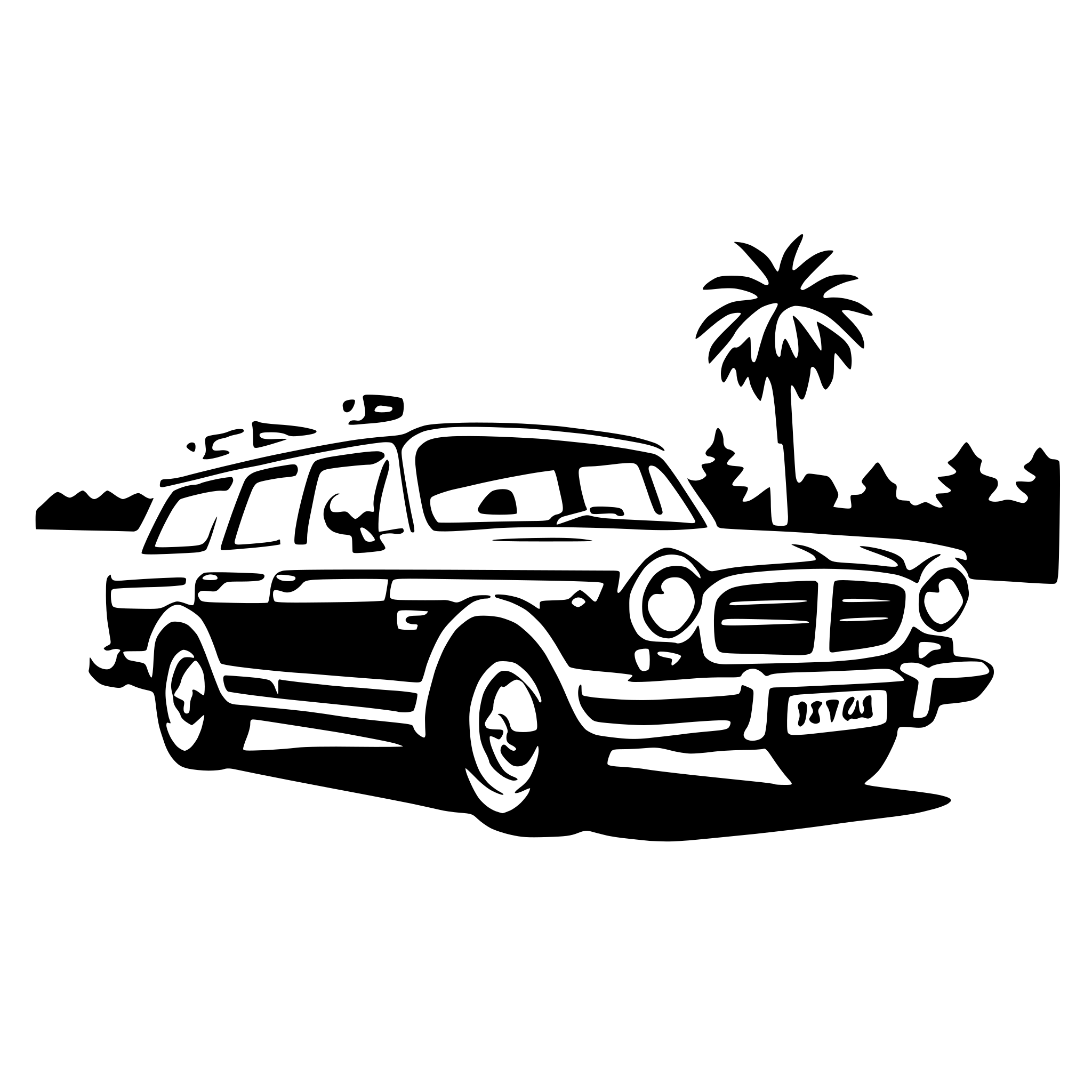 AI-generated SVG of a station wagon