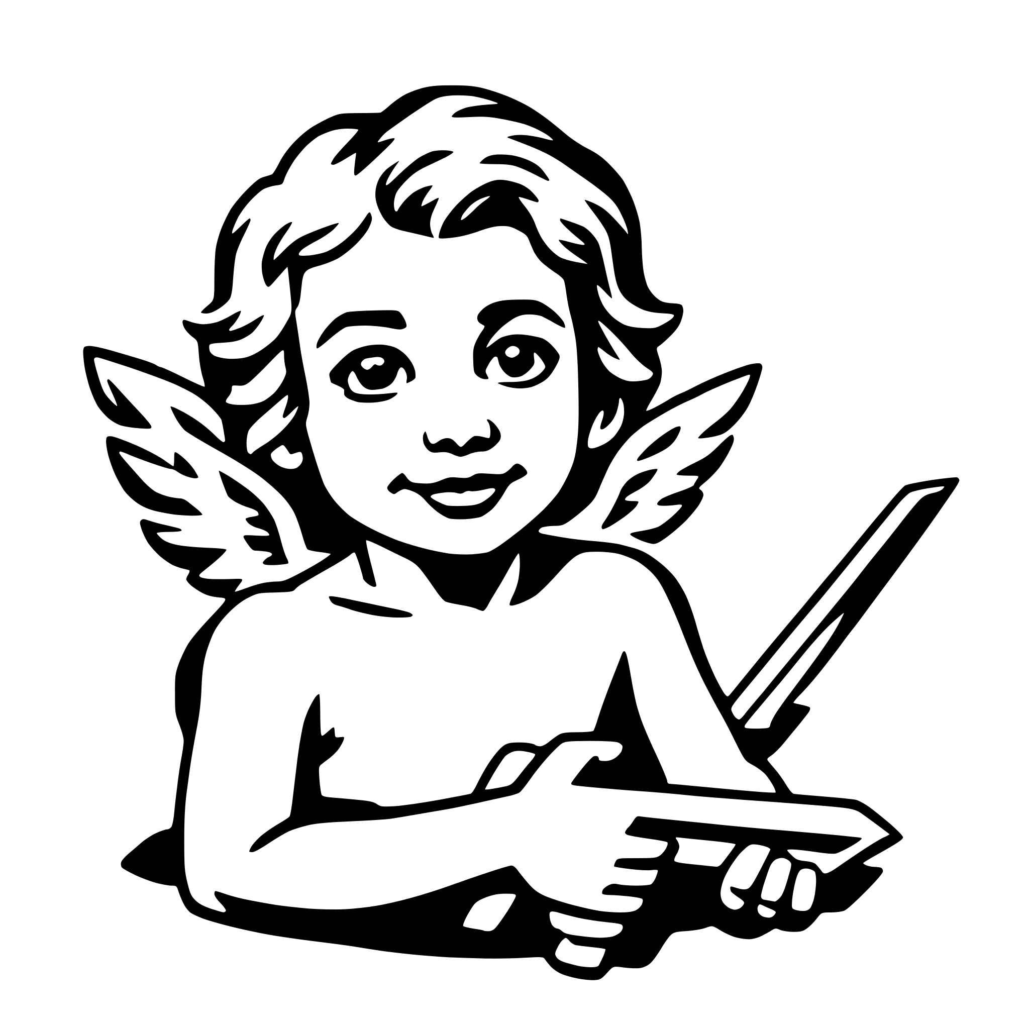 AI-generated SVG of a cupid