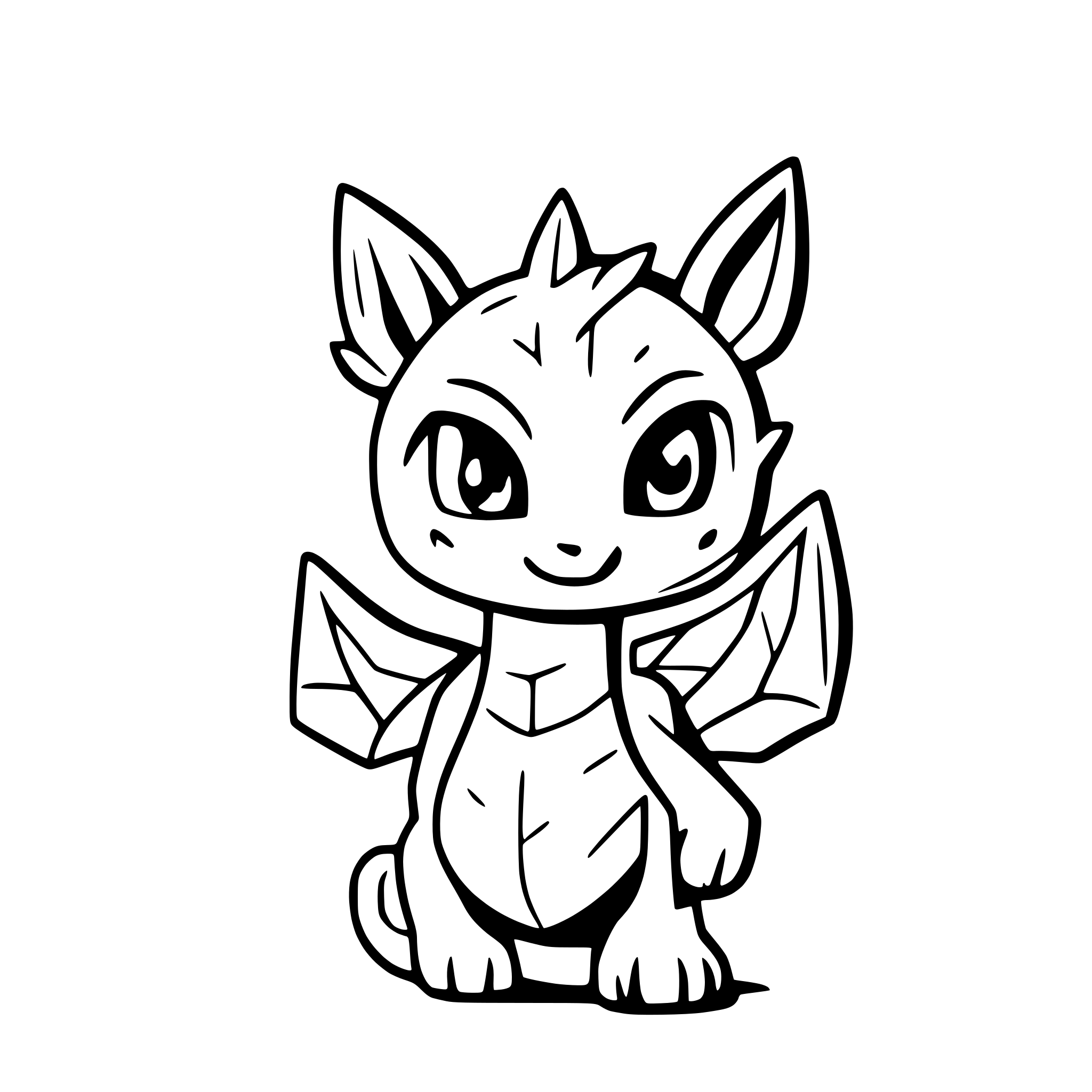 AI-generated SVG of 'cute dragon'