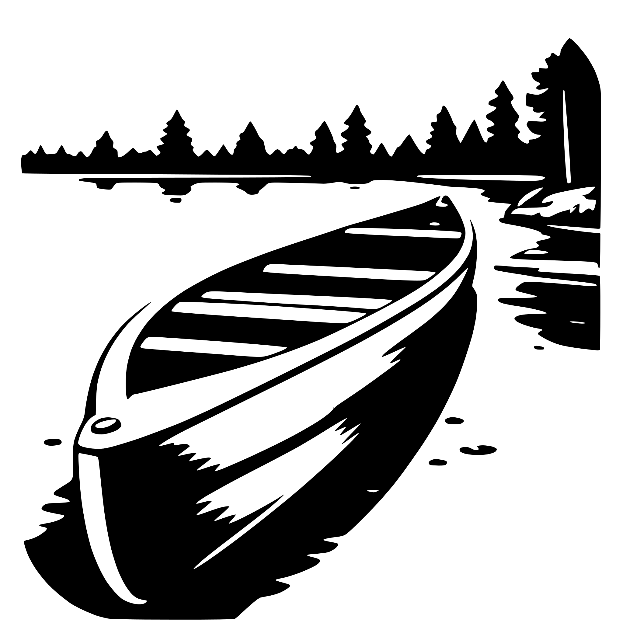 AI-generated SVG of a canoe