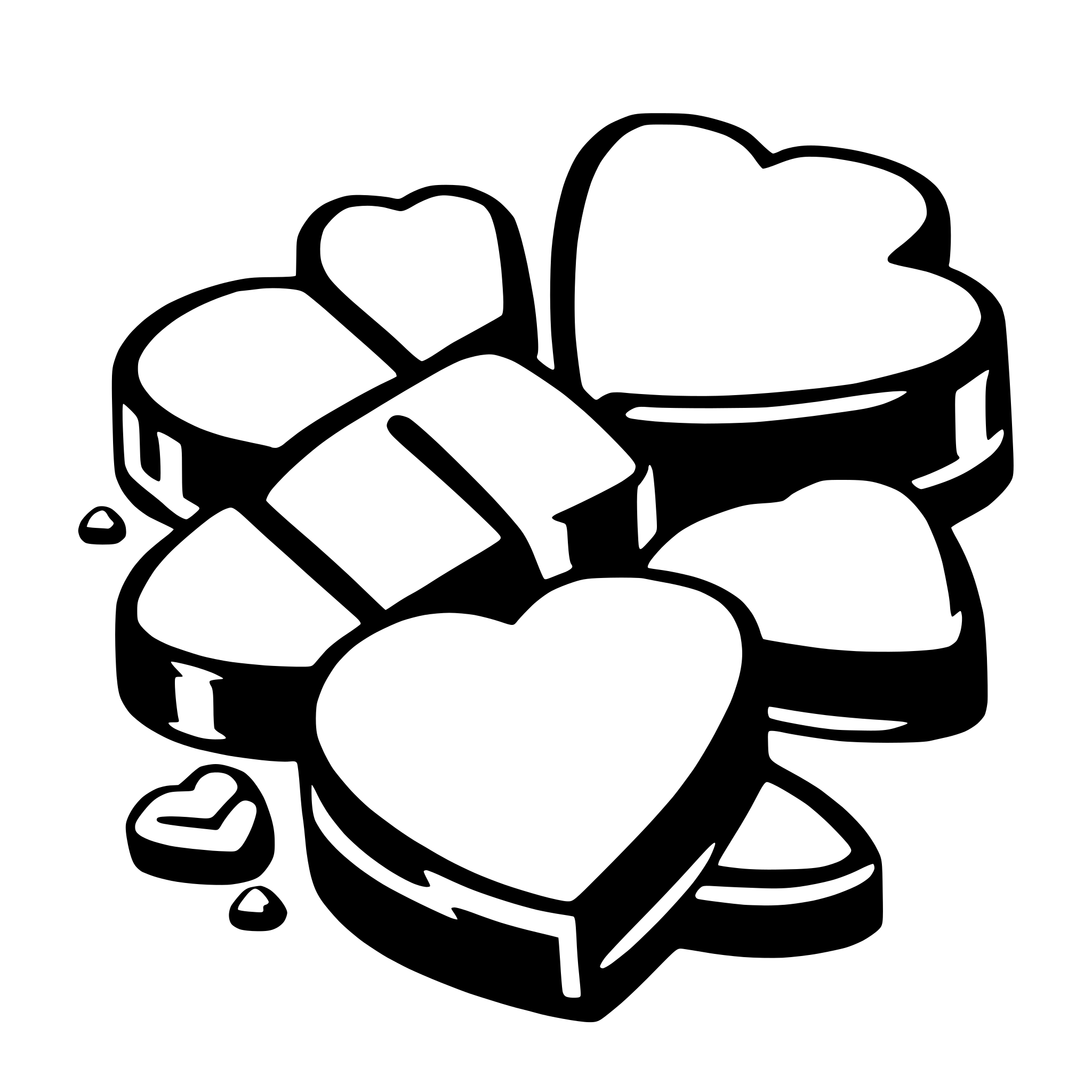AI-generated SVG of 'valentine candy hearts'