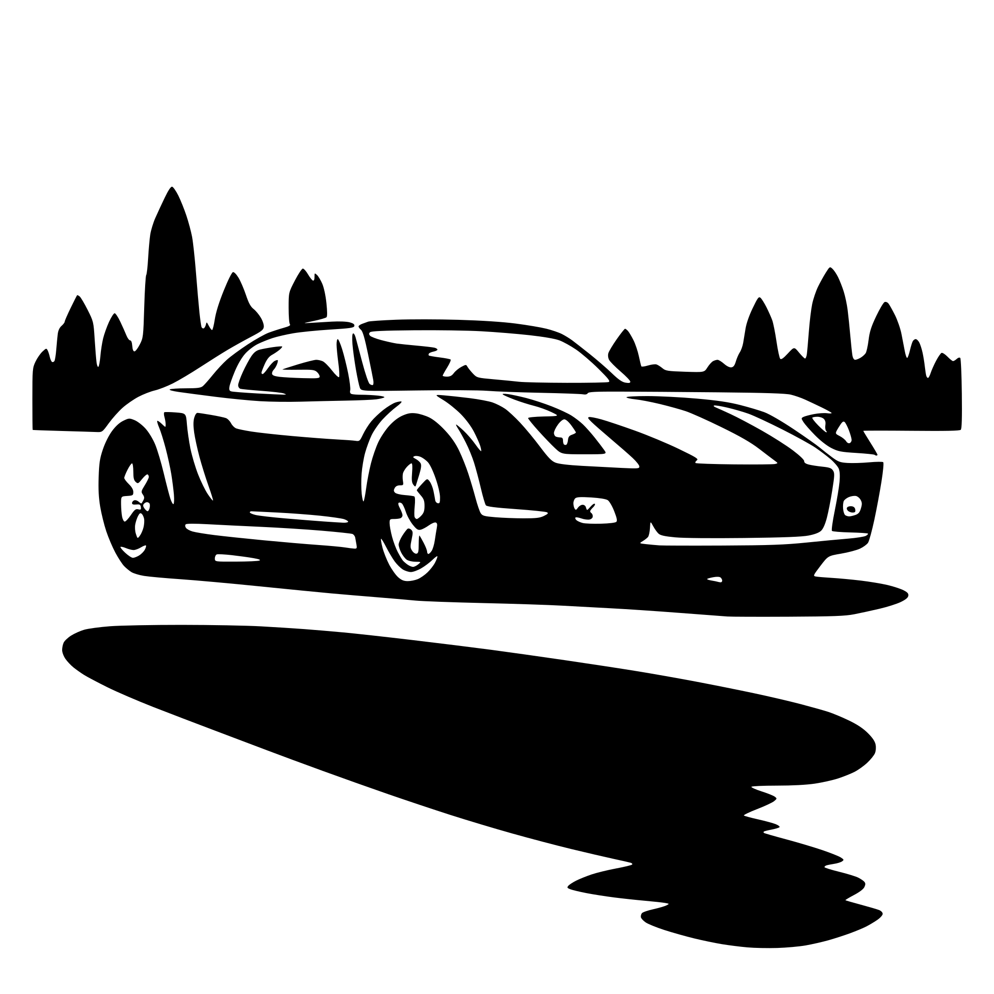AI-generated SVG of 'supercar'