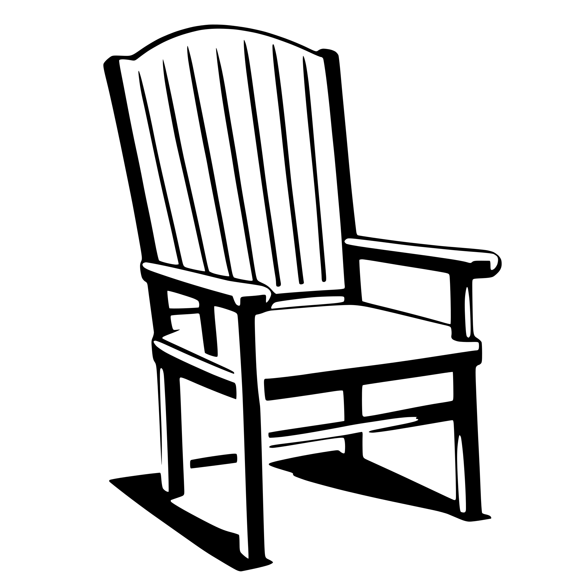 AI-generated SVG of 'a loose chair'