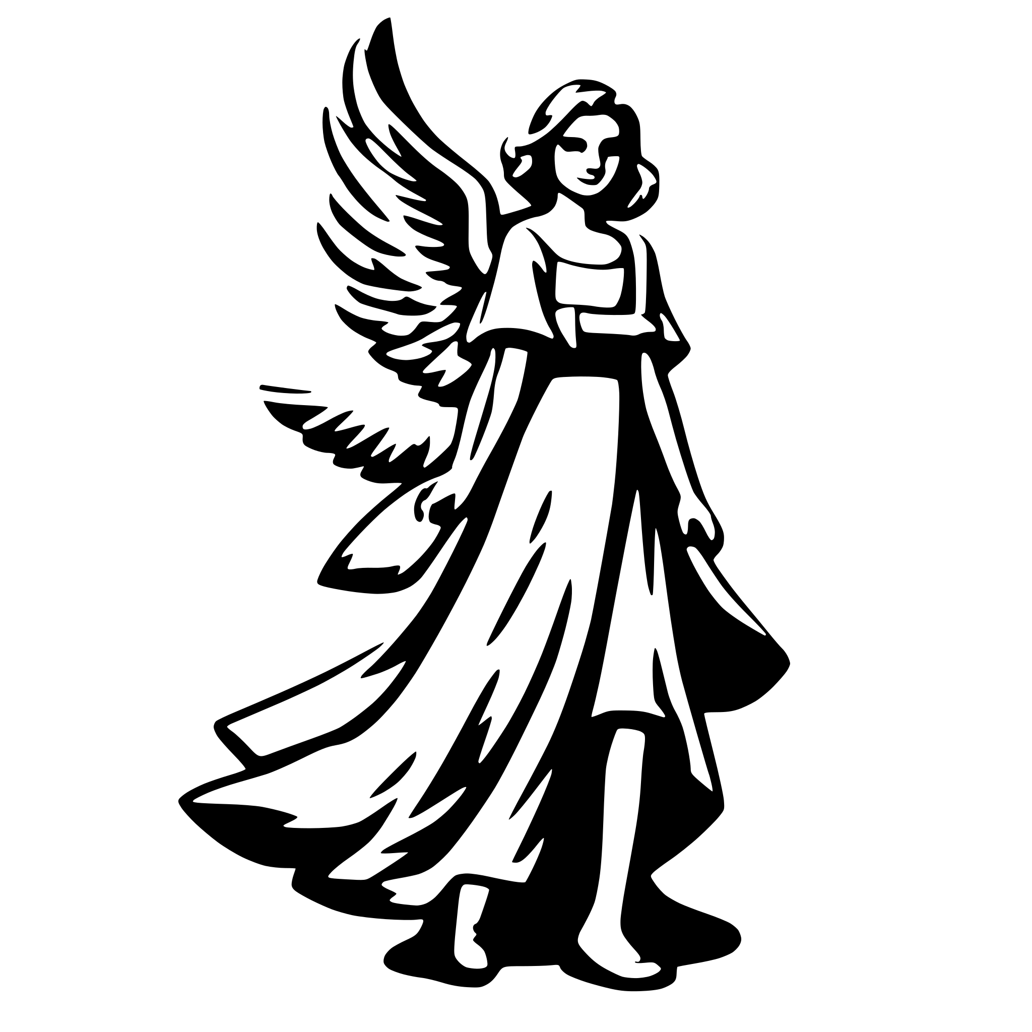 AI-generated SVG of 'angel'