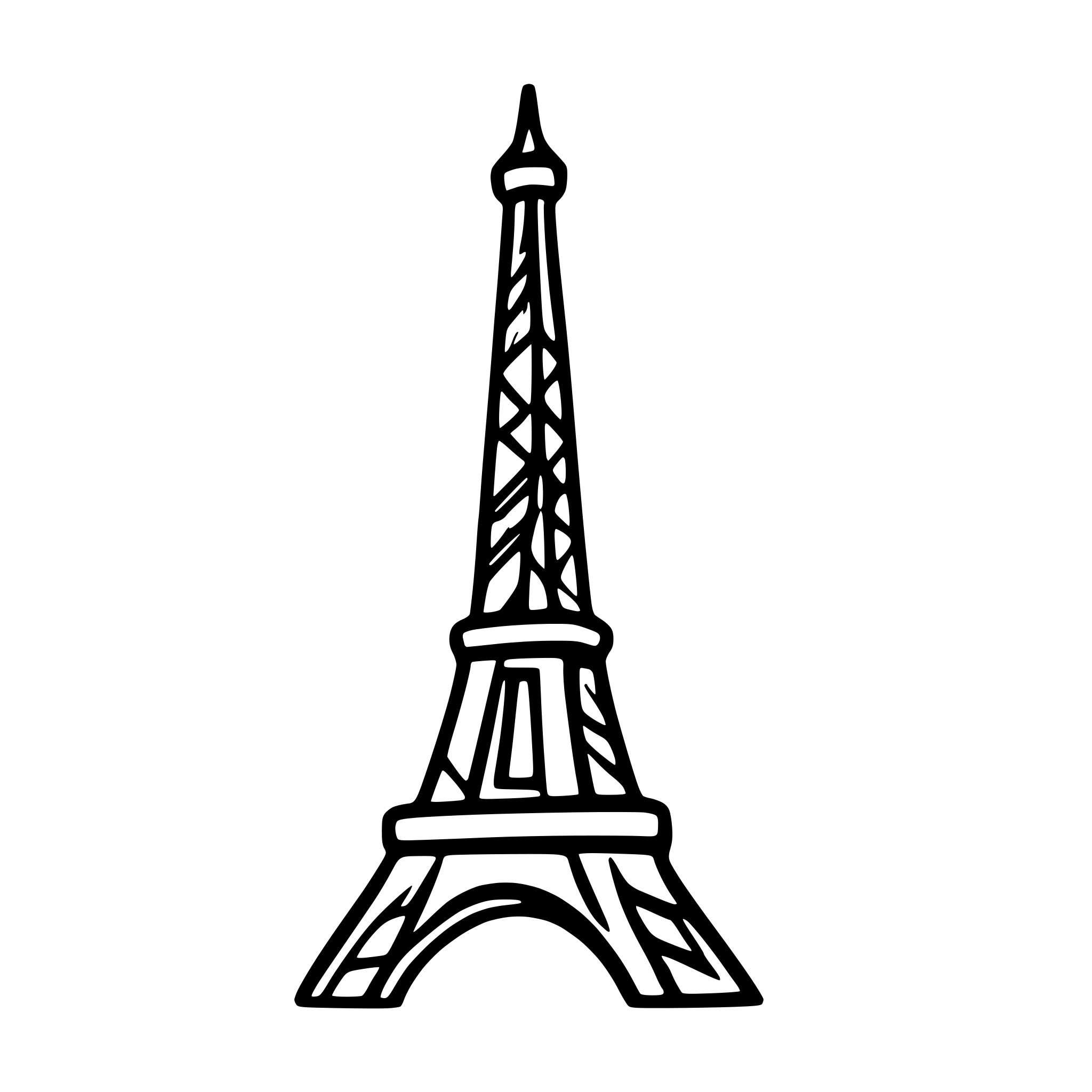 AI-generated SVG of a eiffel tower