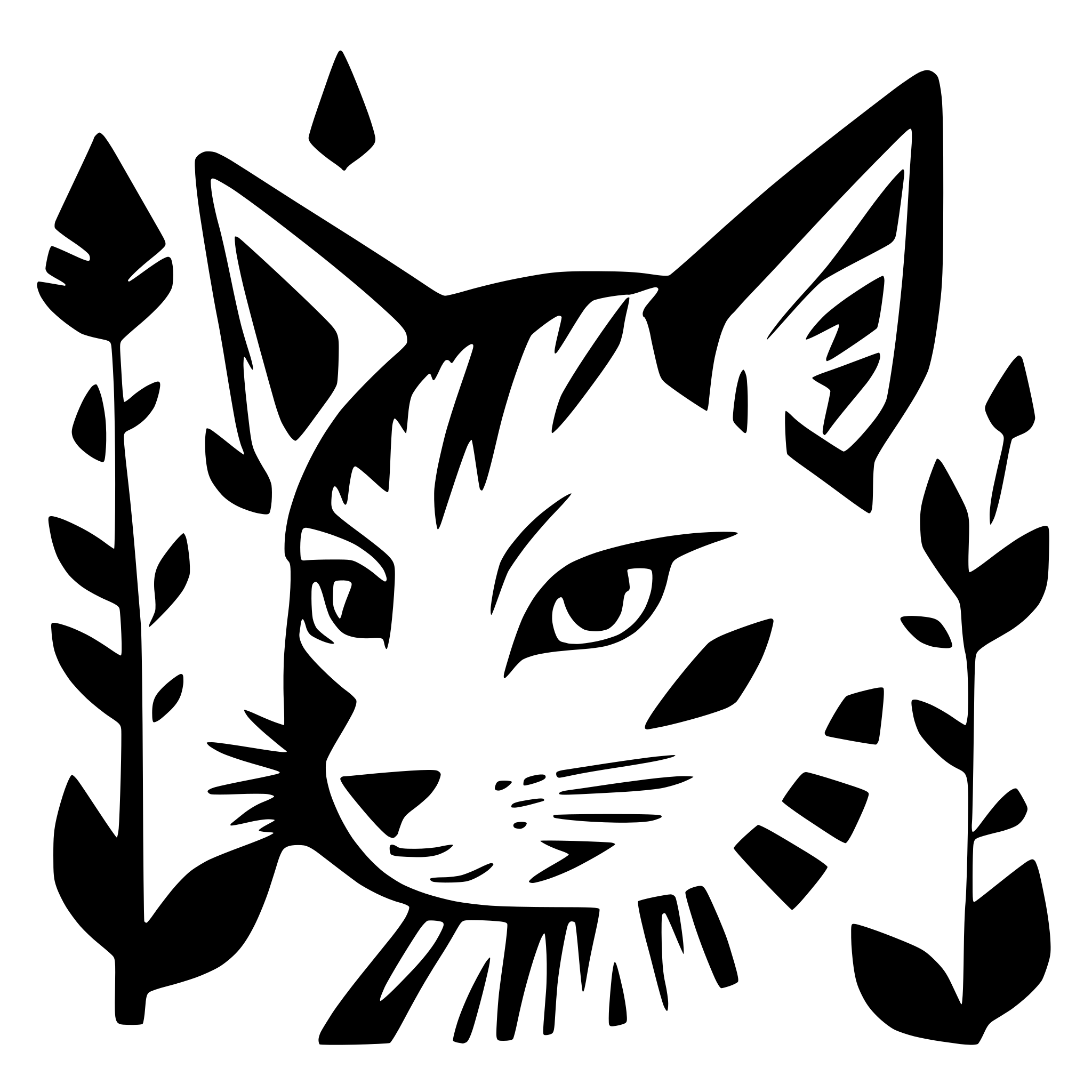AI-generated SVG of 'triangle cat'