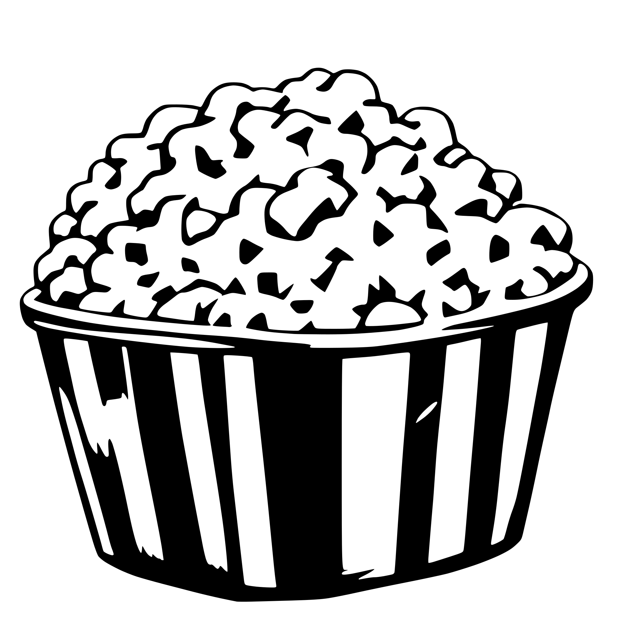 AI-generated SVG of 'popcorn'
