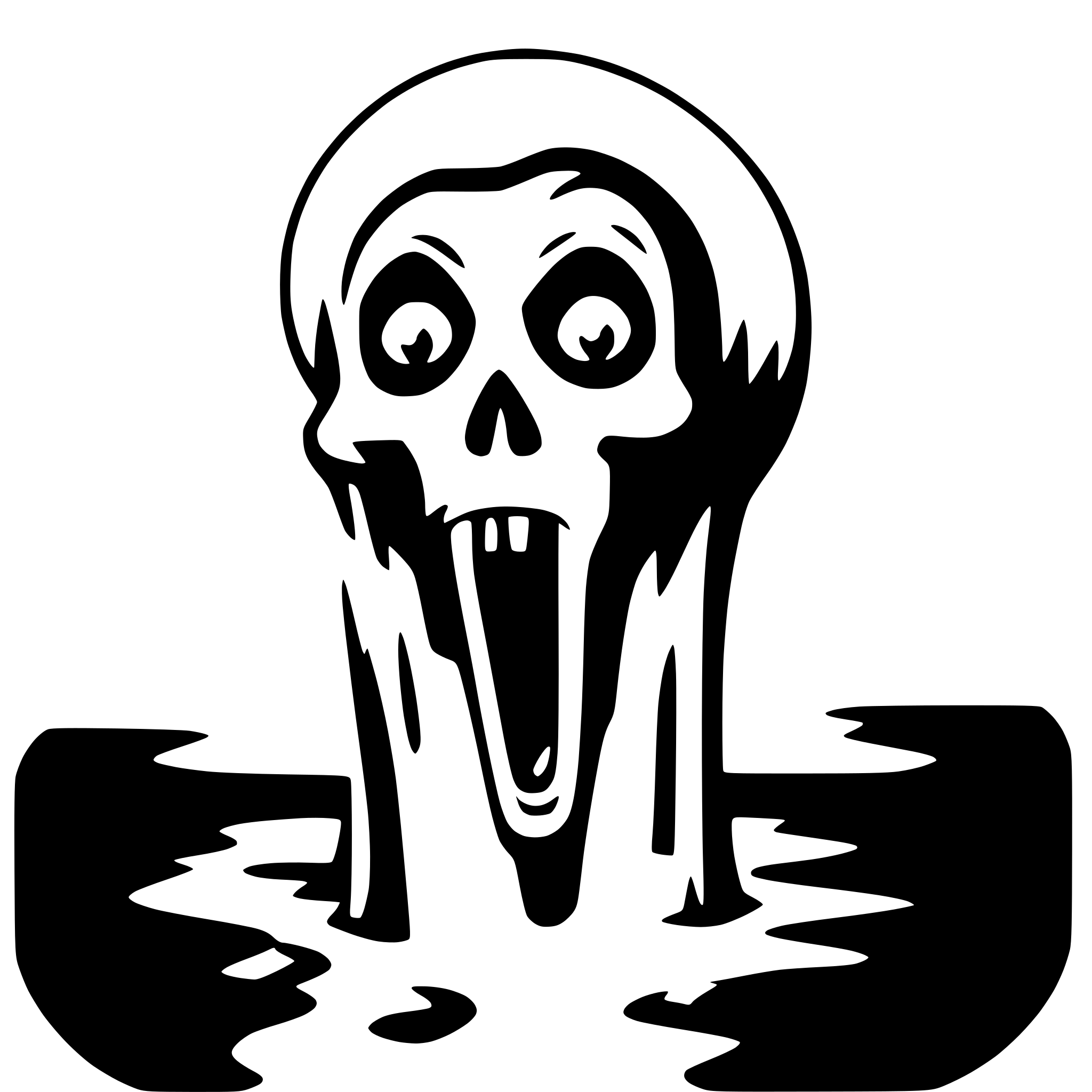 AI-generated SVG of a scream